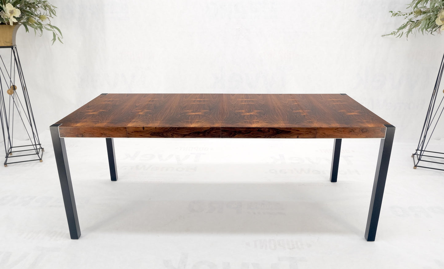 EstablishedLines John Stuart Rosewood Top Square Top Game Dining Table Two Extension Boards MINT!