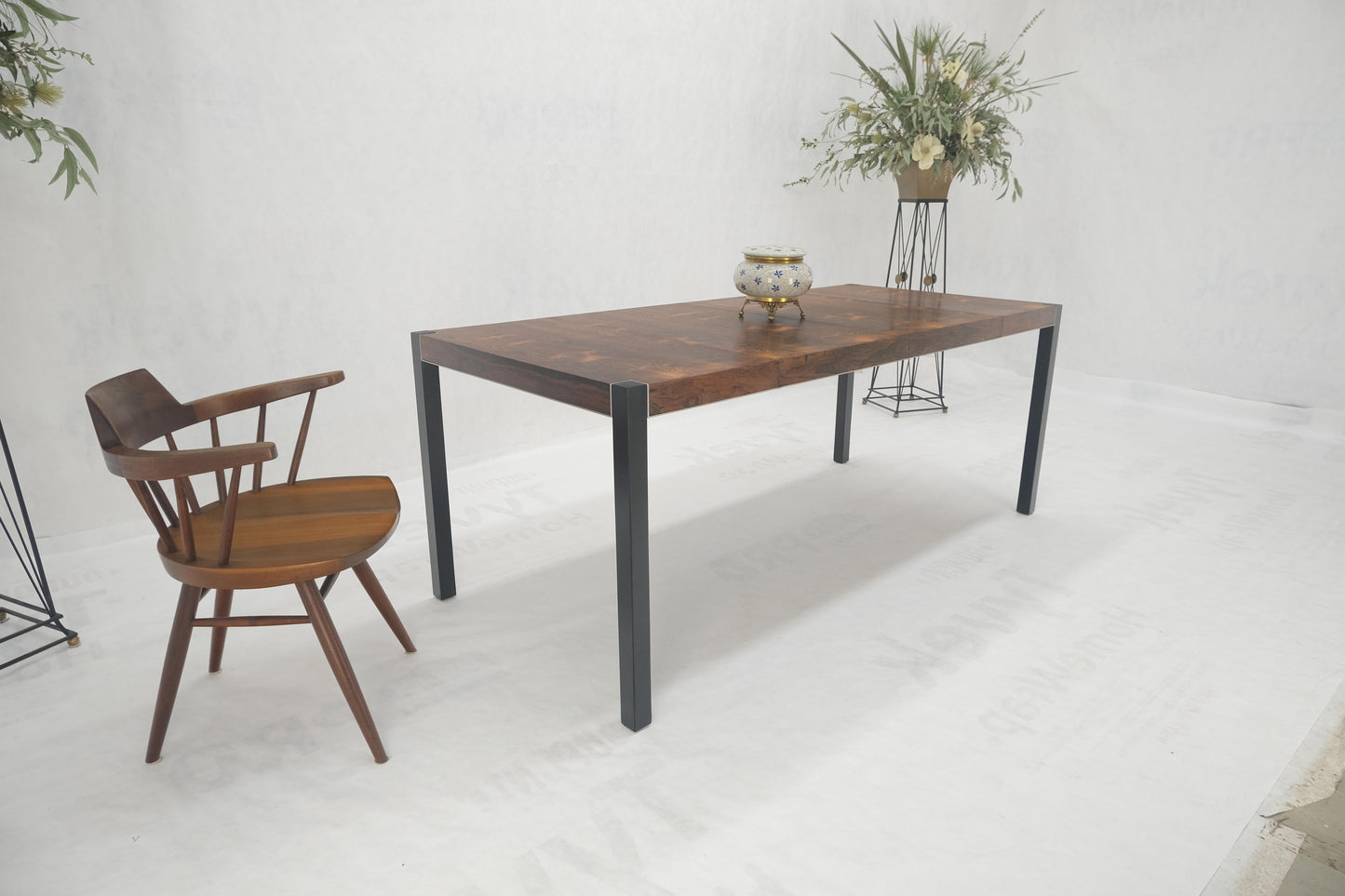 John Stuart Rosewood Top Square Top Game Dining Table Two Extension Boards MINT!