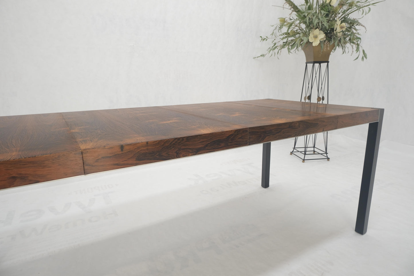 John Stuart Rosewood Top Square Top Game Dining Table Two Extension Boards MINT!