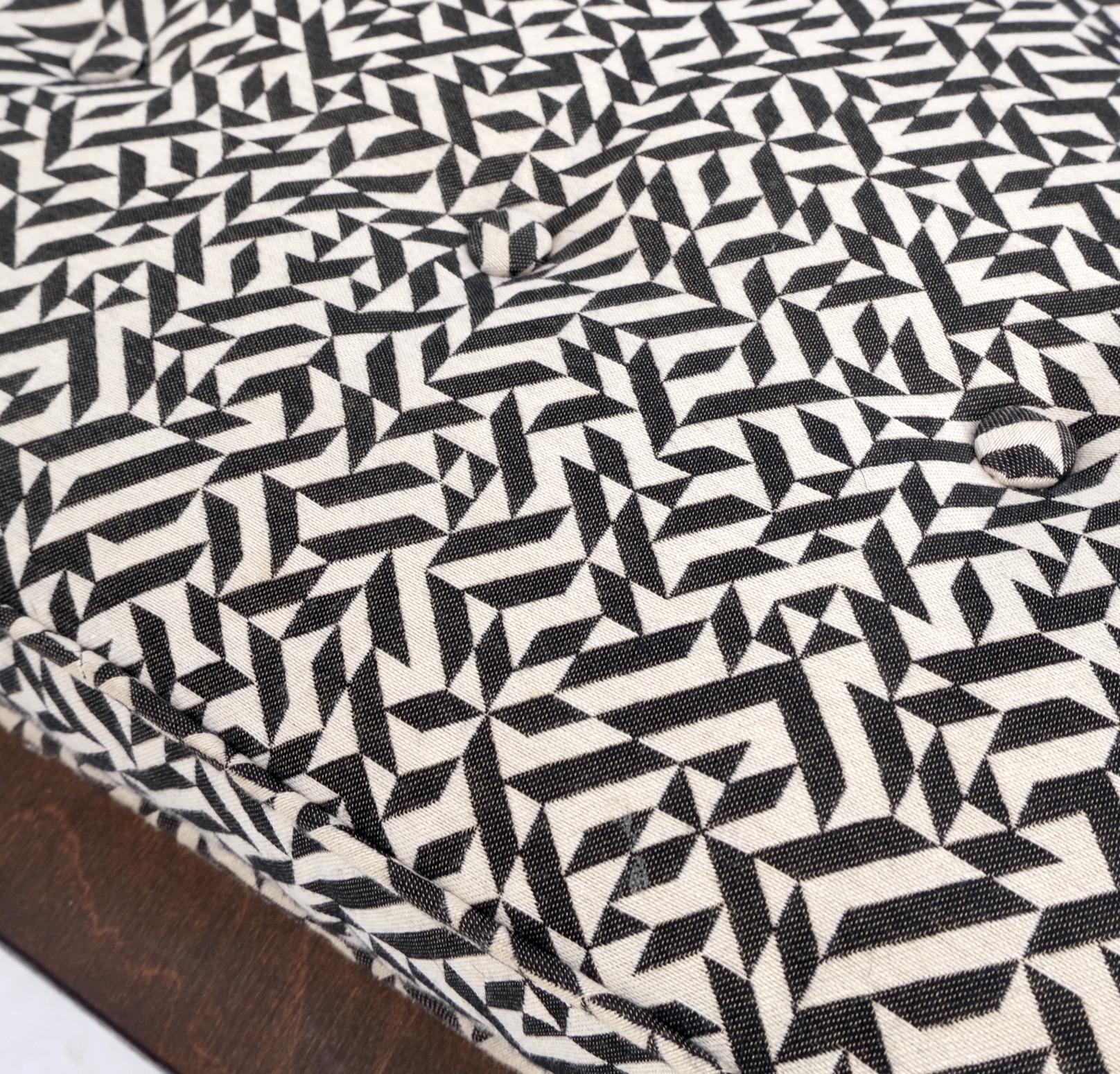 EstablishedLines Mid-Century Modern Bent Plywood Scoop Shape Chair & Ottoman on Dowel Legs Mint