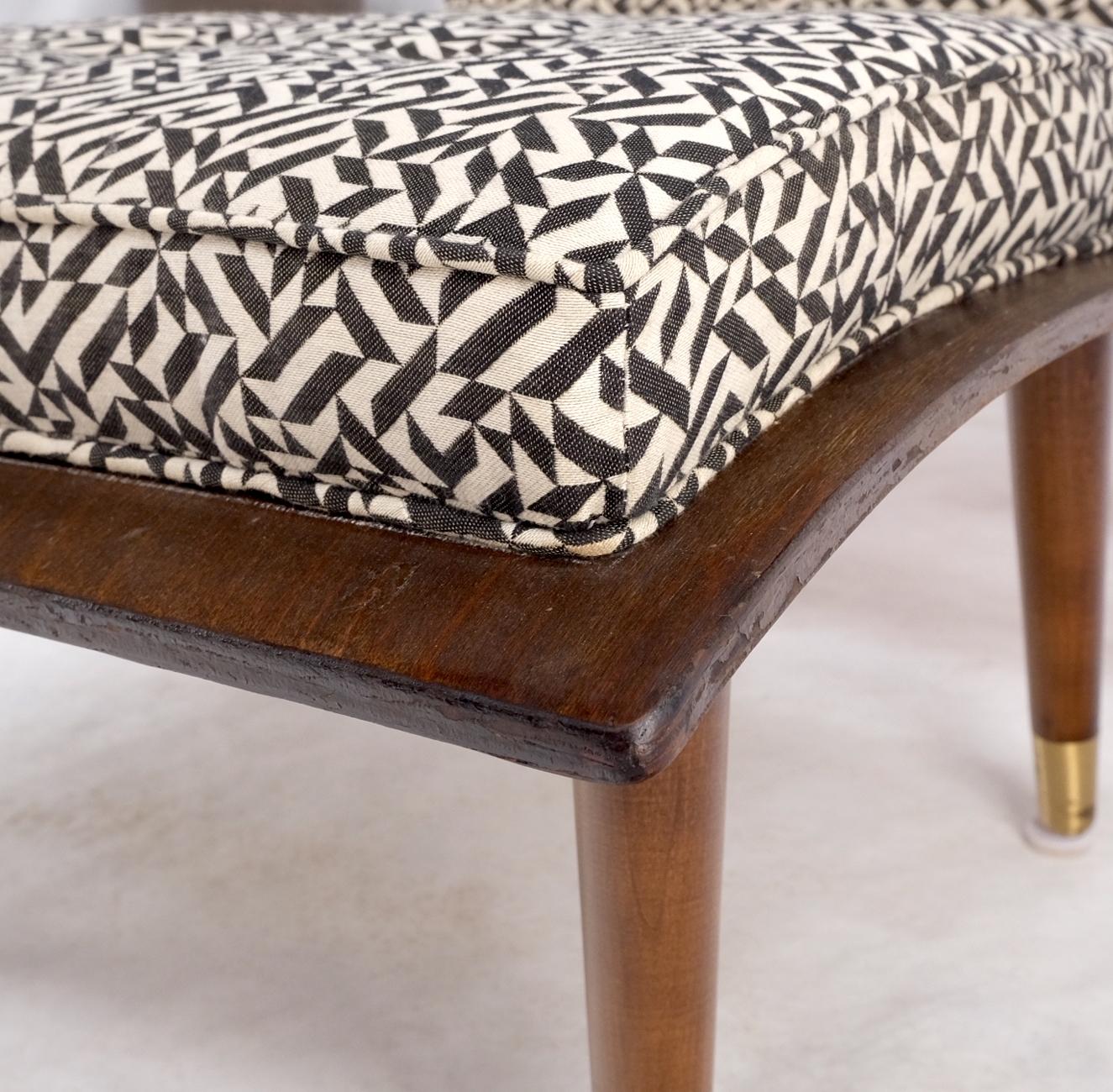 EstablishedLines Mid-Century Modern Bent Plywood Scoop Shape Chair & Ottoman on Dowel Legs Mint