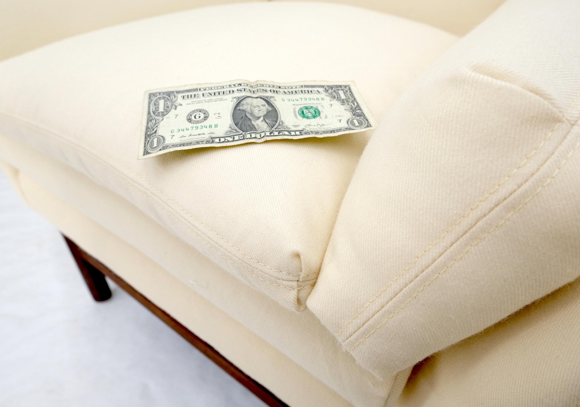 EstablishedLines Solid Rosewood Dowel Shape Legs New Soft Wool Upholstery Danish Lounge Chairs