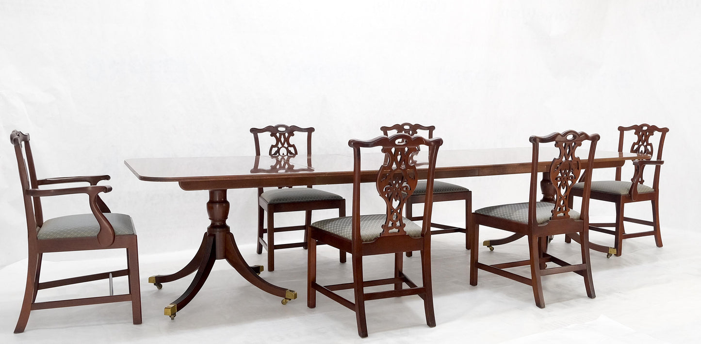EstablishedLines Baker Charleston Collection Mahogany Banded Dining Table 6 Chairs Set Stunning!