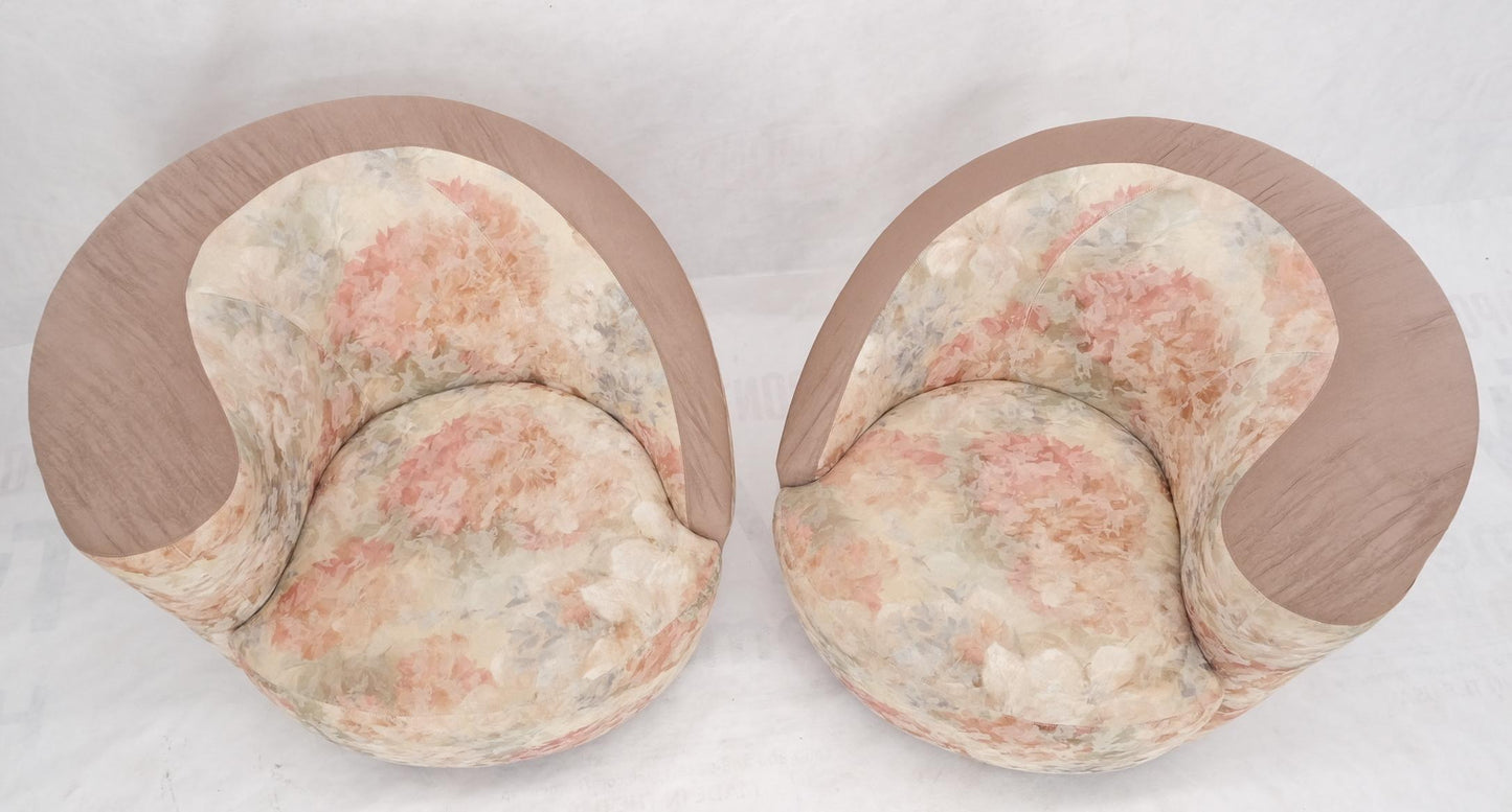 EstablishedLines Pair of Vladimir Kagan Two Tone Nautilus Lounge Chairs