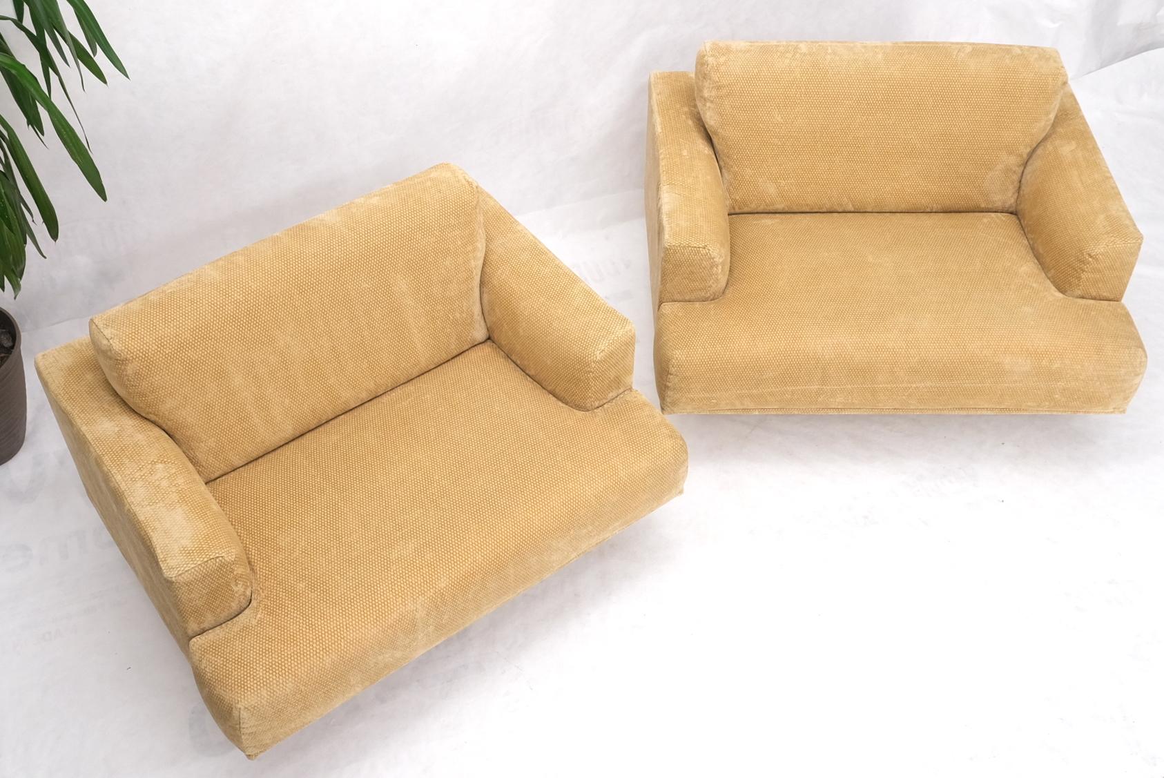 EstablishedLines Pair of Wide Seat Almost Sattee Width Lounge Chairs by Cassina
