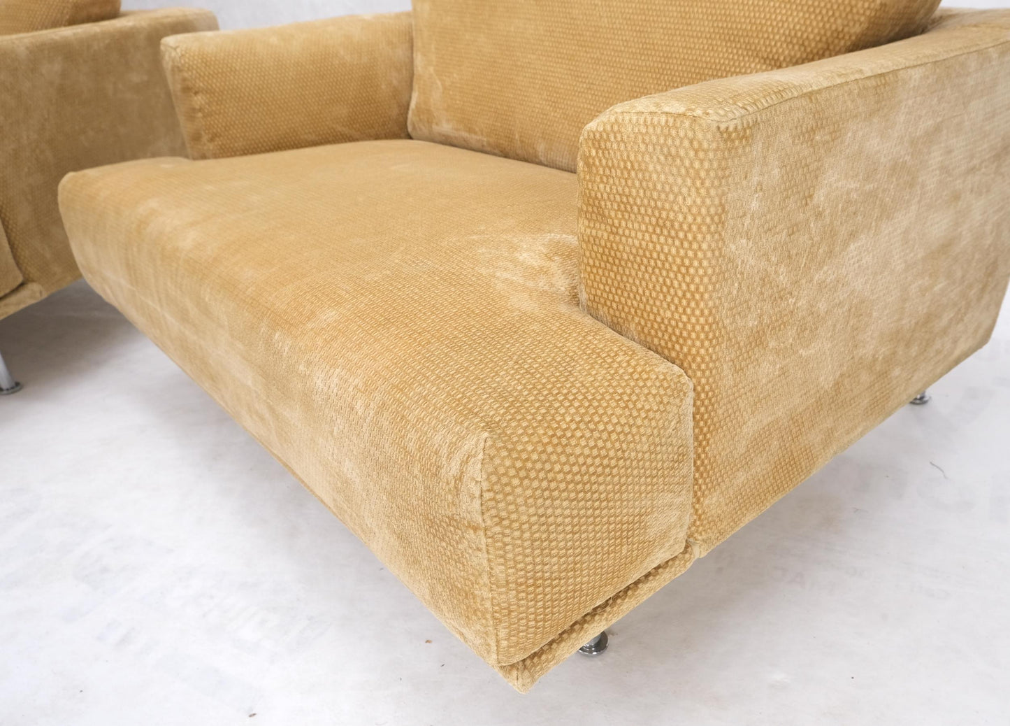 EstablishedLines Pair of Wide Seat Almost Sattee Width Lounge Chairs by Cassina