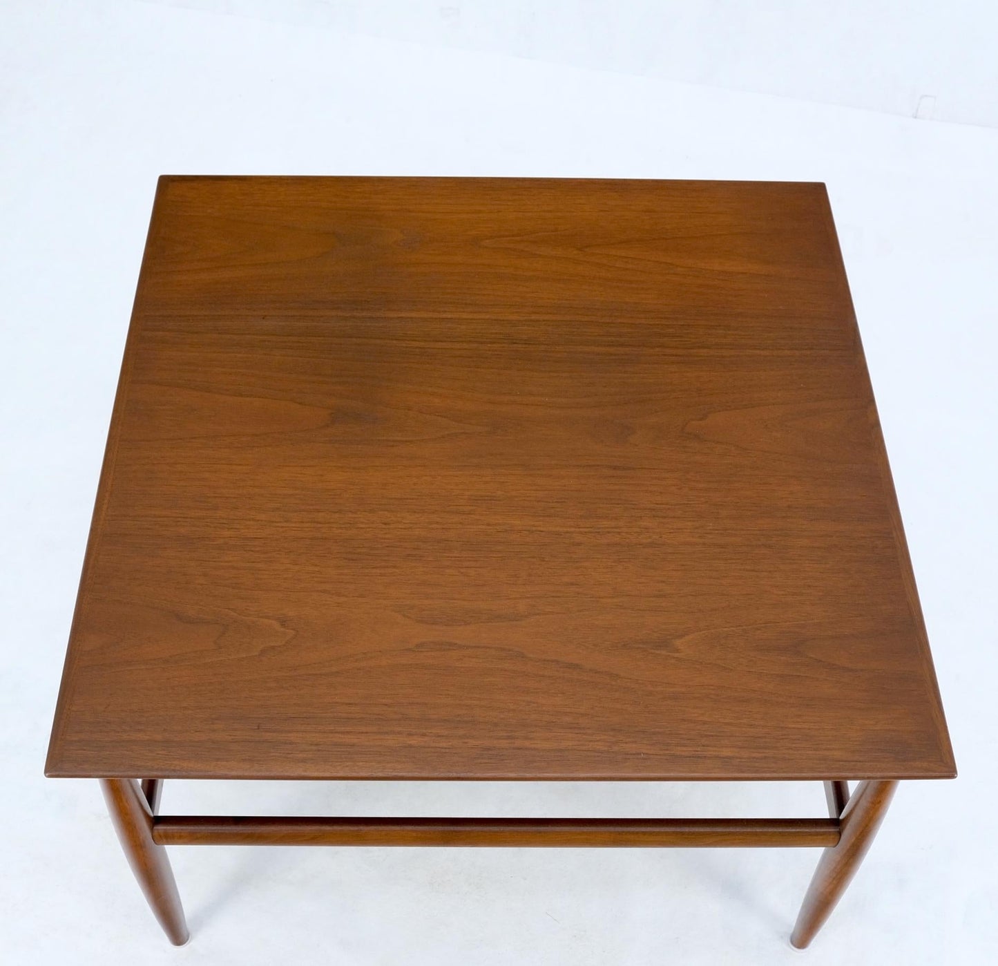 EstablishedLines Danish Mid Century Modern Oiled Walnut Dowel Legs Square Coffee Table Mint!