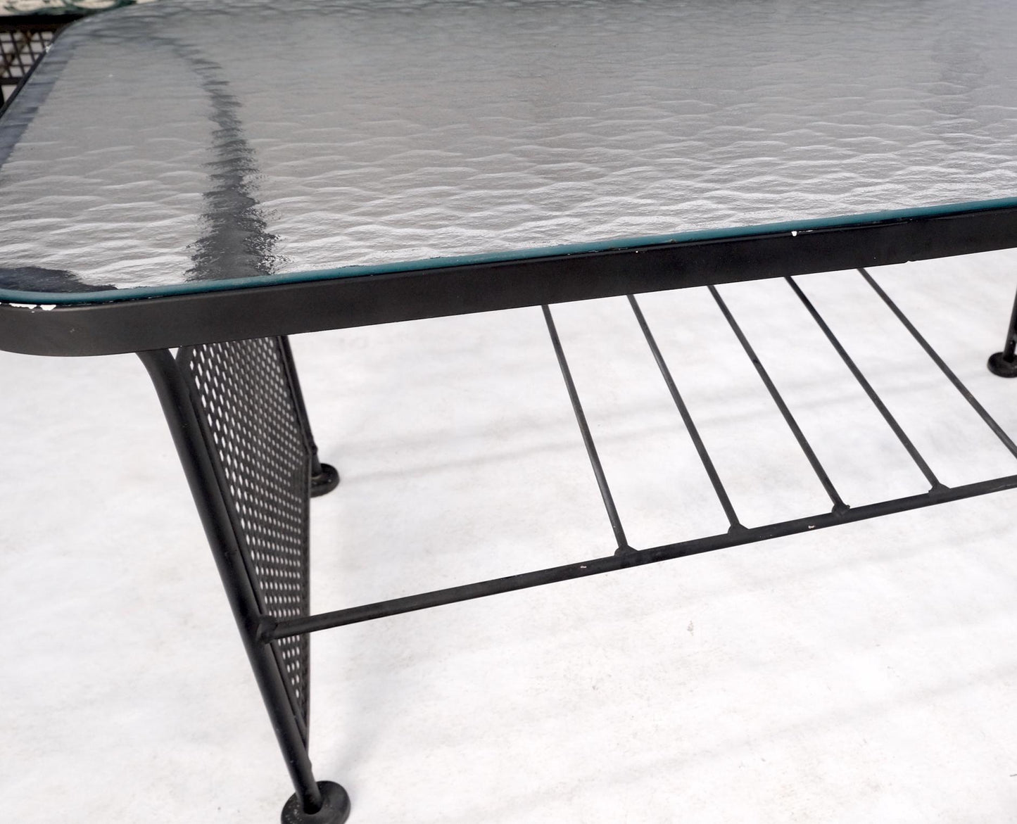 EstablishedLines 5 pcs Mid Century Modern Glider Chair Sofa Loveseat & Two Side End Tables Iron