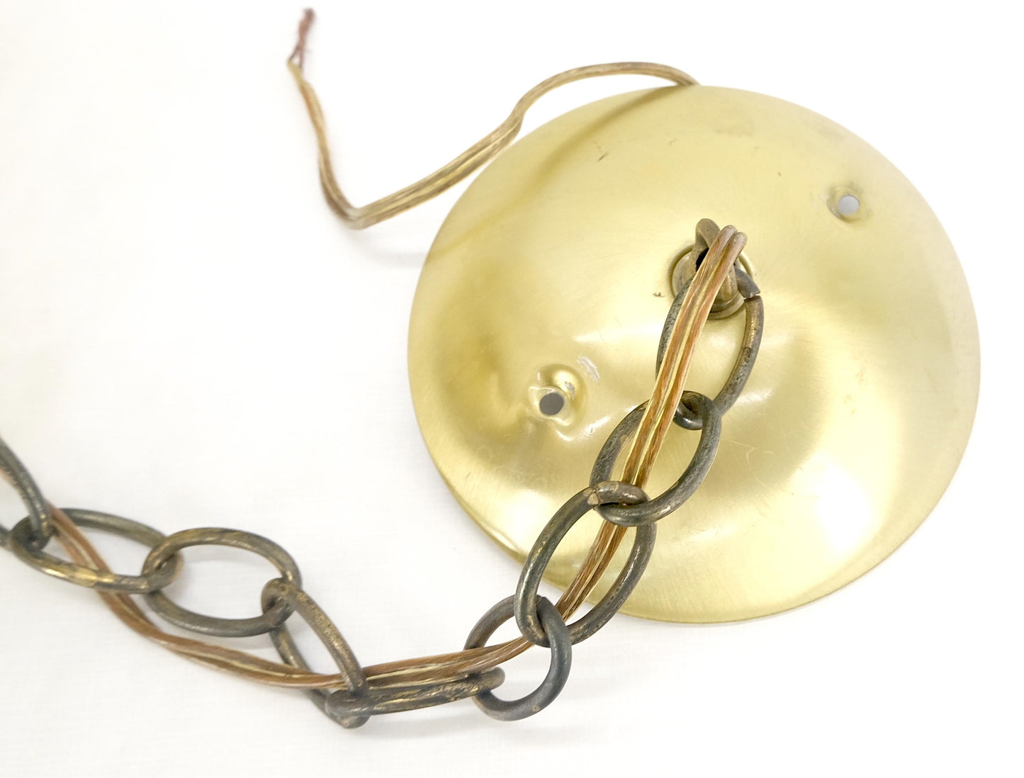 EstablishedLines Max Sauze Brass Ribbon Mid Century Modern Light Fixture Chandelier Pendant