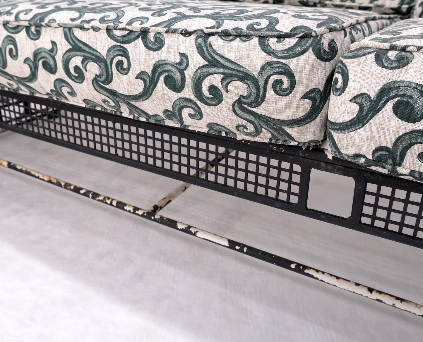 EstablishedLines 5 pcs Mid Century Modern Glider Chair Sofa Loveseat & Two Side End Tables Iron