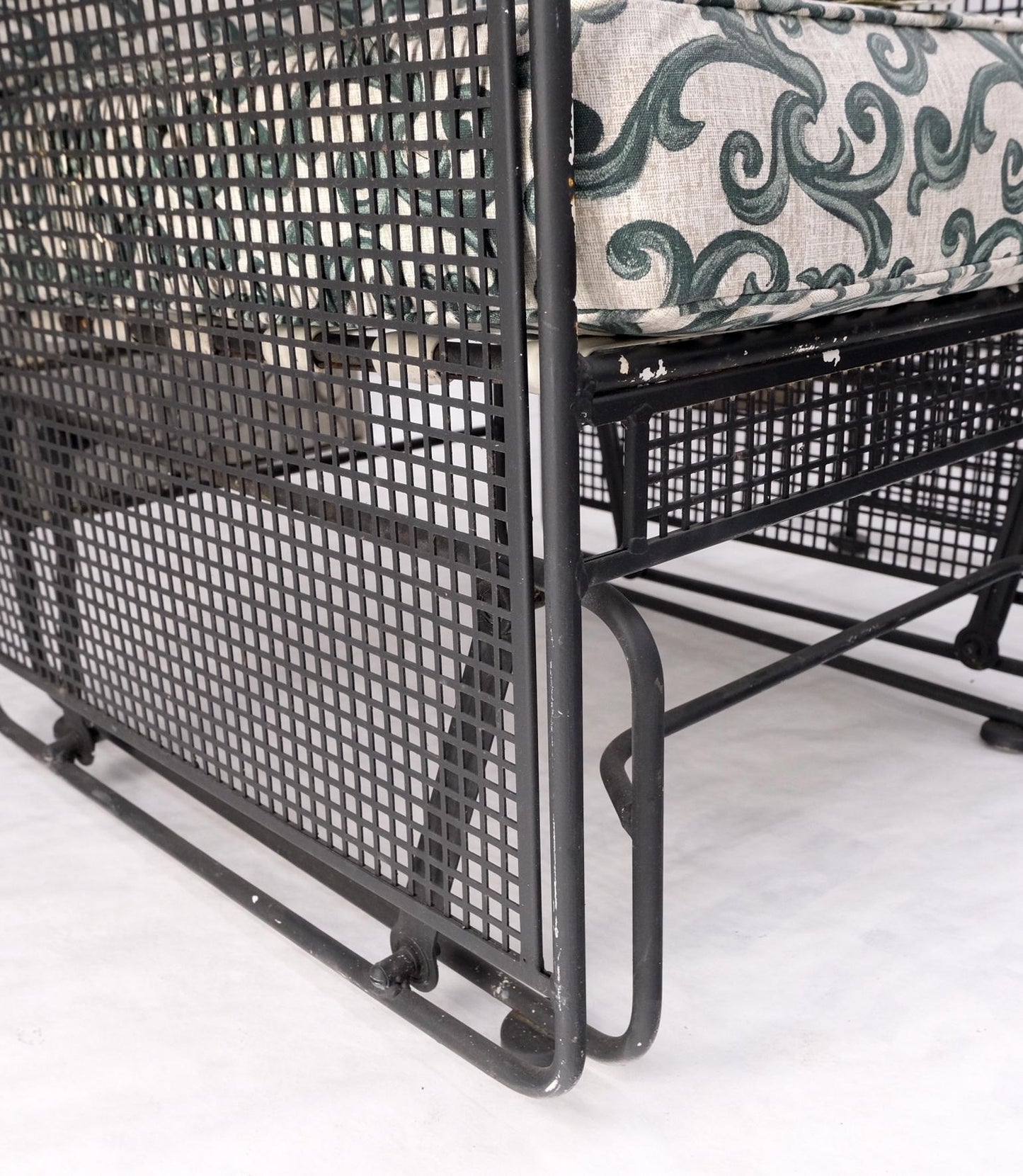 EstablishedLines 5 pcs Mid Century Modern Glider Chair Sofa Loveseat & Two Side End Tables Iron