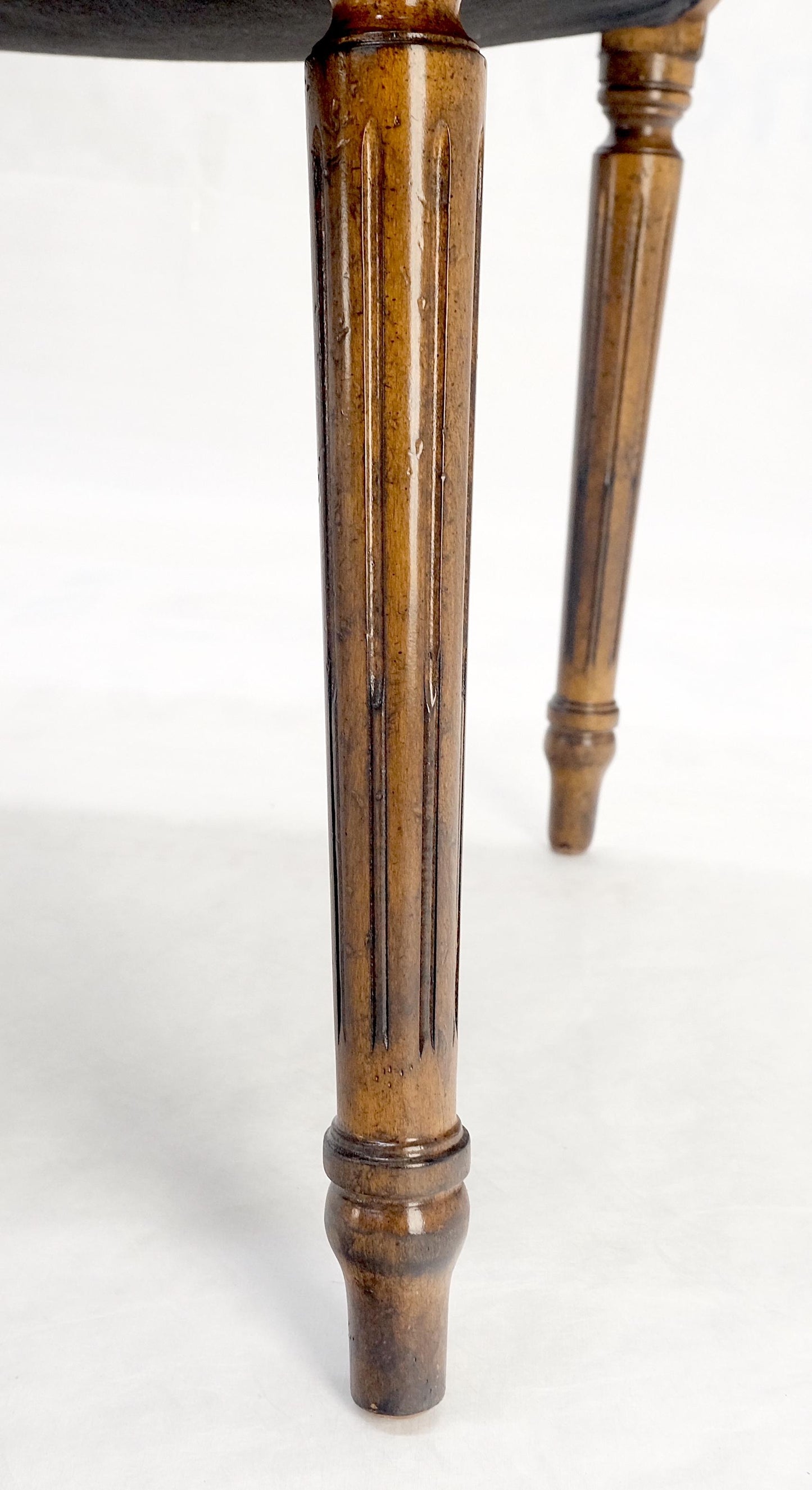 EstablishedLines Tolled Leather Top Game Table 4 New Upholstery French Matching Dining Chair MINT