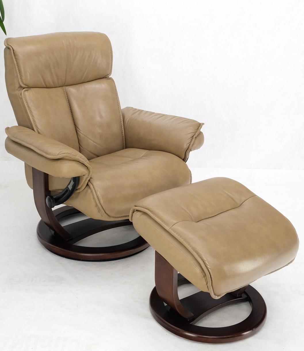 EstablishedLines Leather Reclining Chair & Ottoman by Thomasville