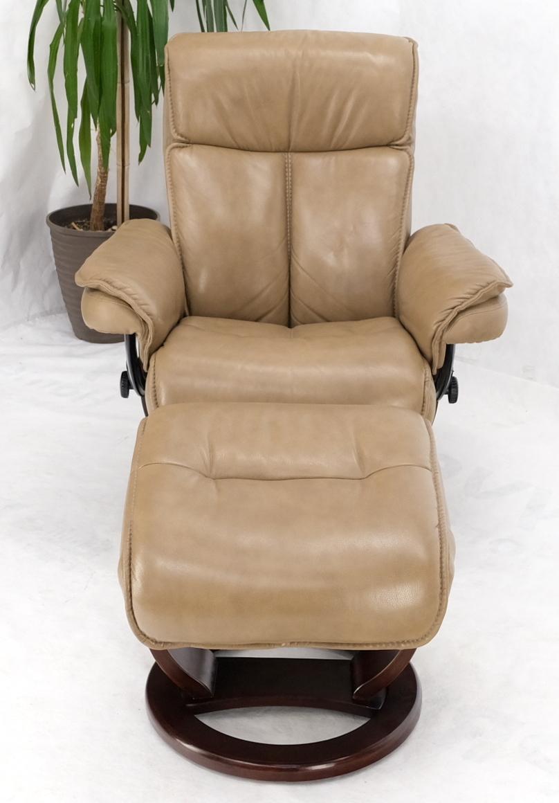 EstablishedLines Leather Reclining Chair & Ottoman by Thomasville