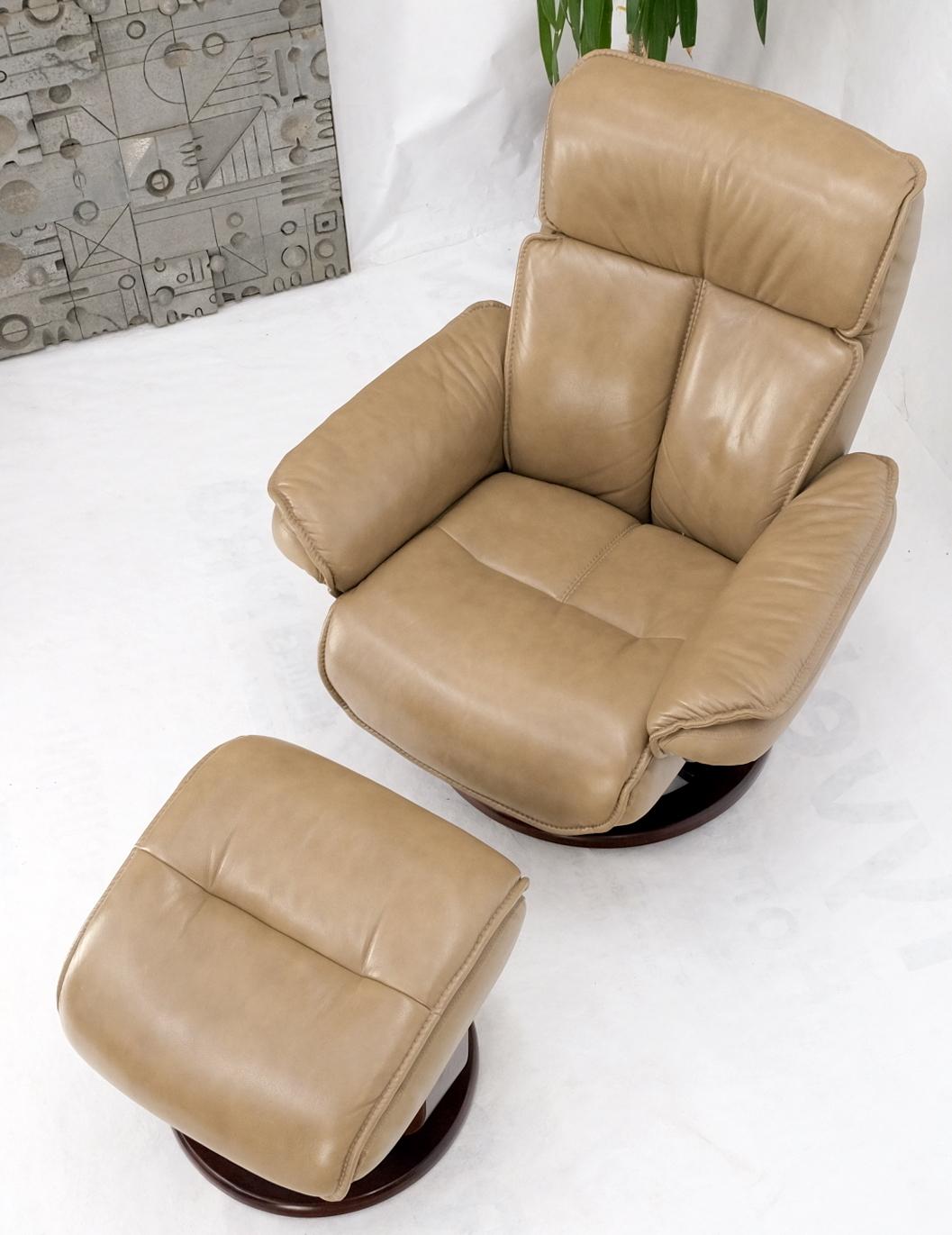 EstablishedLines Leather Reclining Chair & Ottoman by Thomasville