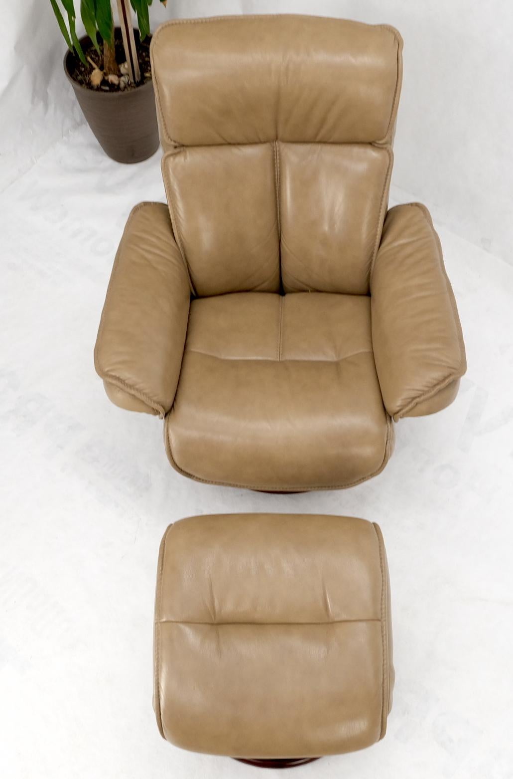 EstablishedLines Leather Reclining Chair & Ottoman by Thomasville