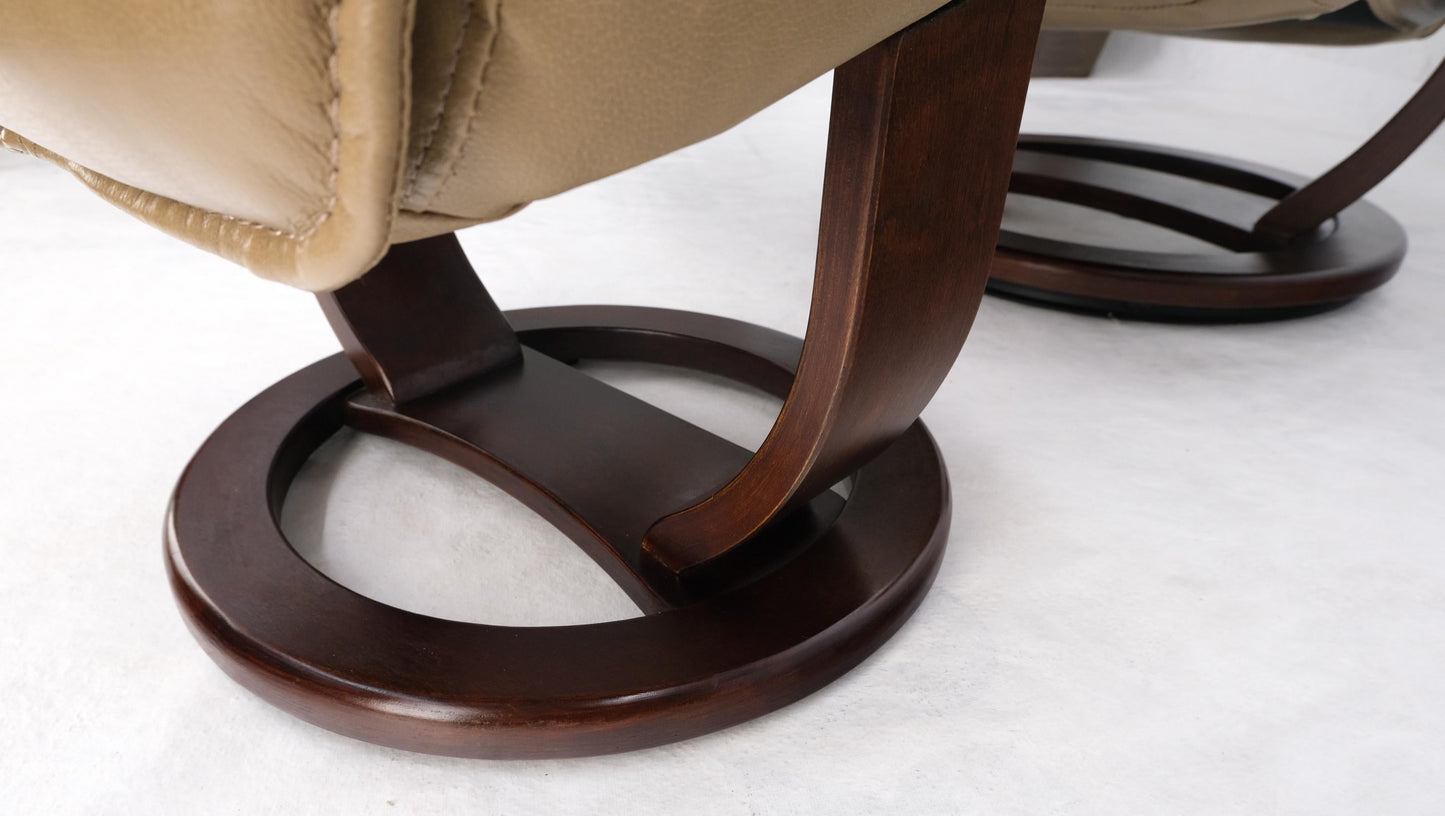 EstablishedLines Leather Reclining Chair & Ottoman by Thomasville