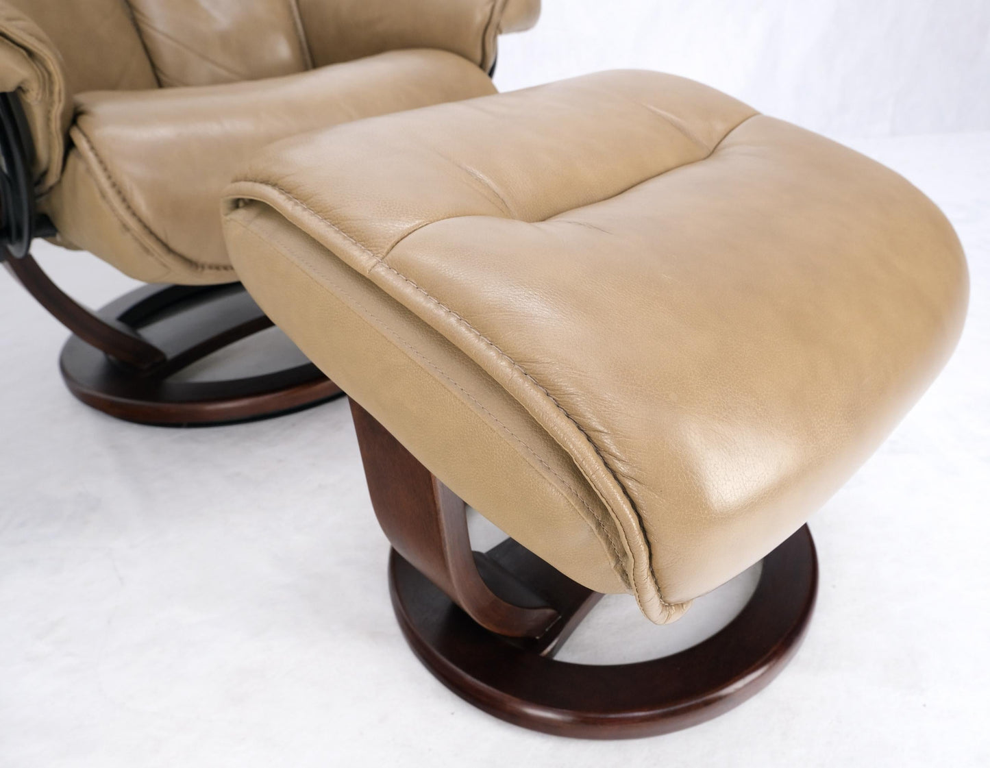 EstablishedLines Leather Reclining Chair & Ottoman by Thomasville