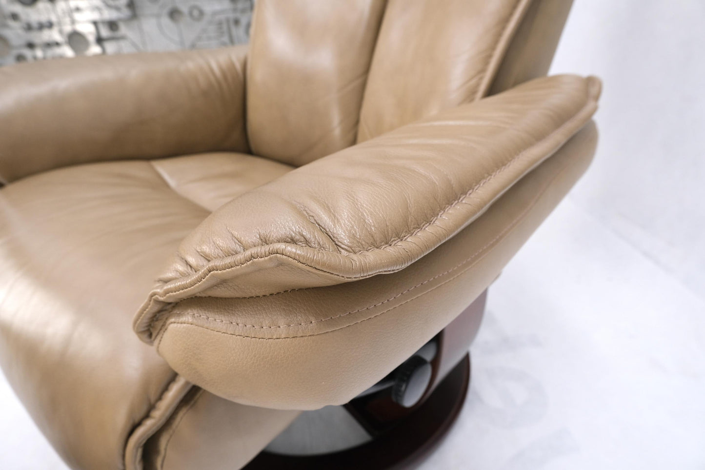 EstablishedLines Leather Reclining Chair & Ottoman by Thomasville