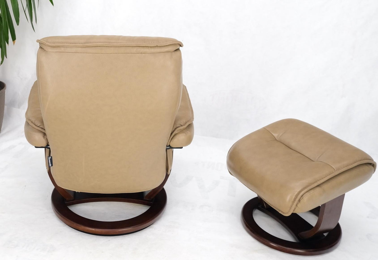 EstablishedLines Leather Reclining Chair & Ottoman by Thomasville