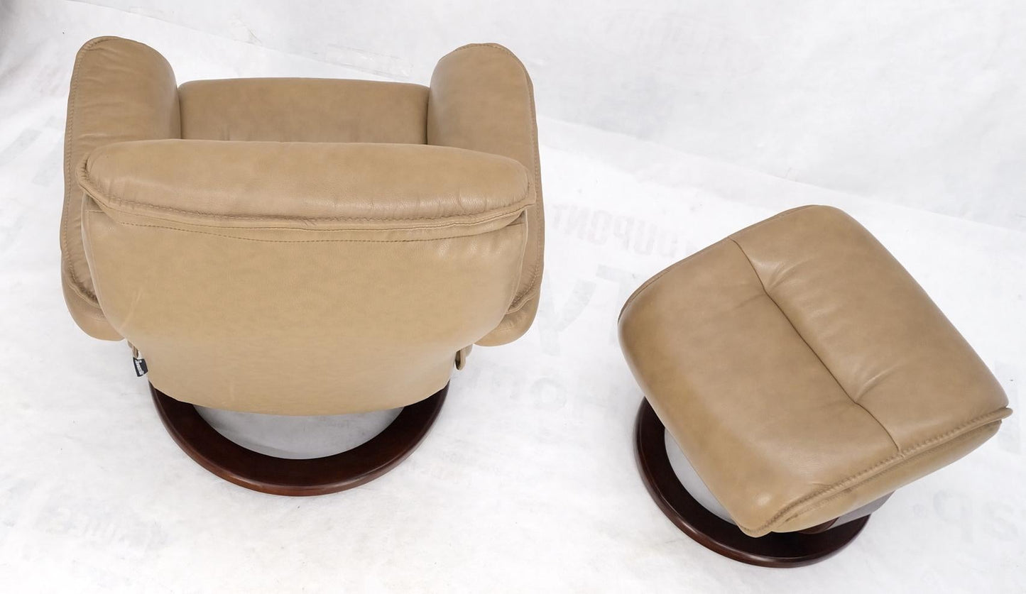 EstablishedLines Leather Reclining Chair & Ottoman by Thomasville