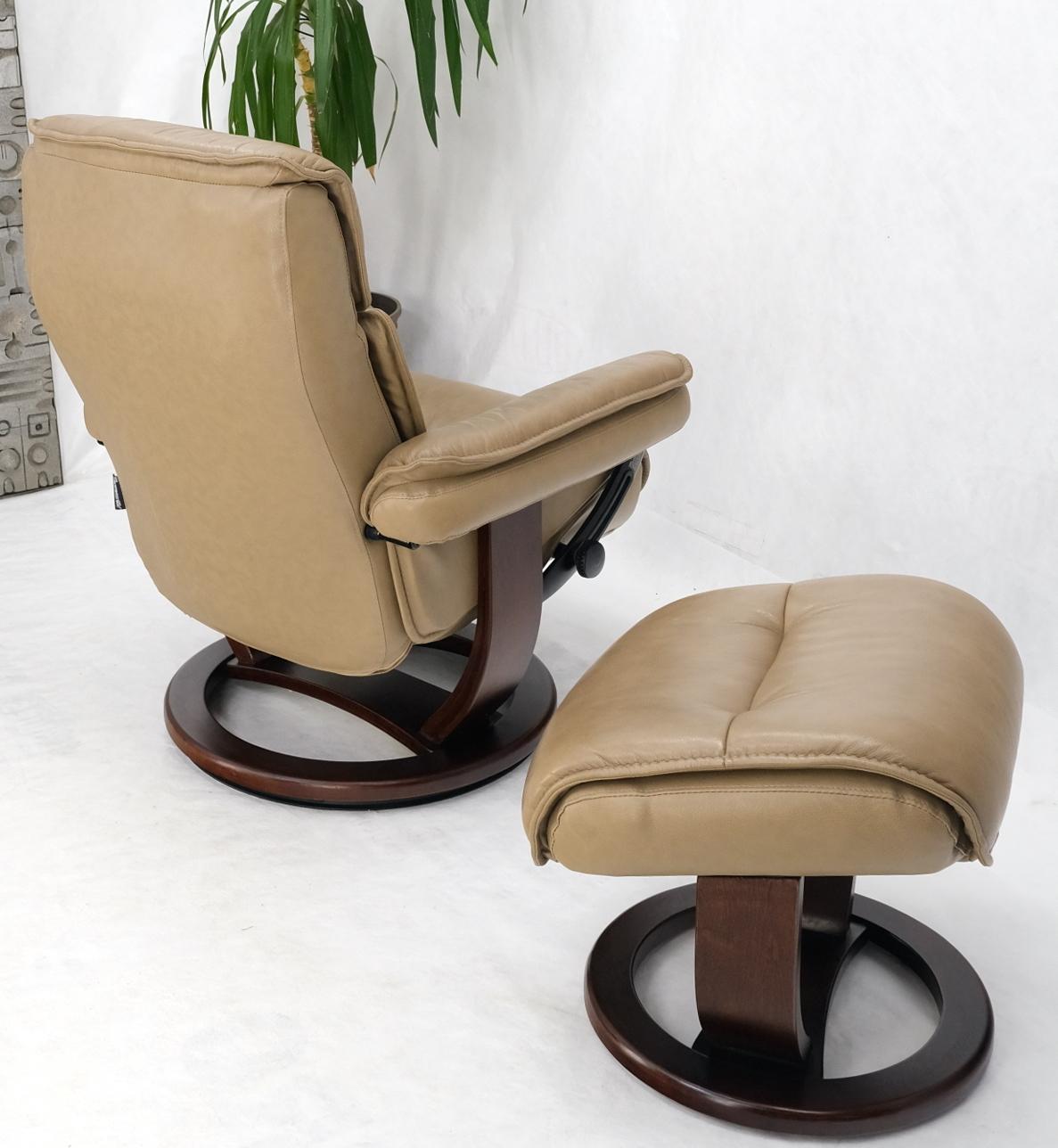 EstablishedLines Leather Reclining Chair & Ottoman by Thomasville