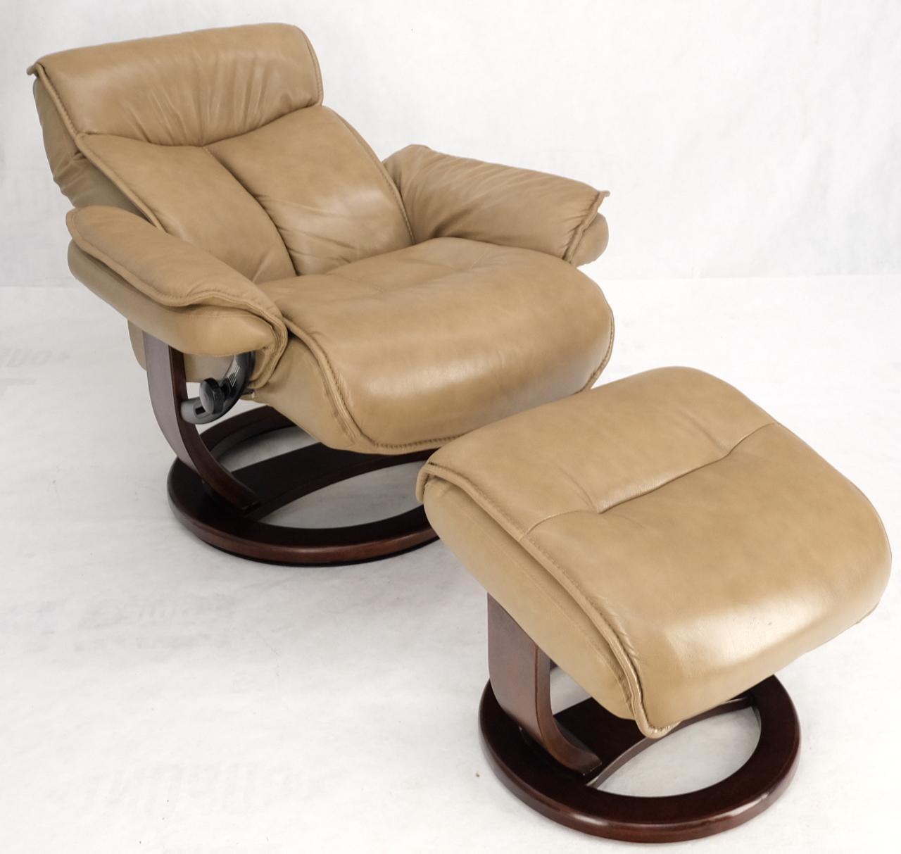 EstablishedLines Leather Reclining Chair & Ottoman by Thomasville