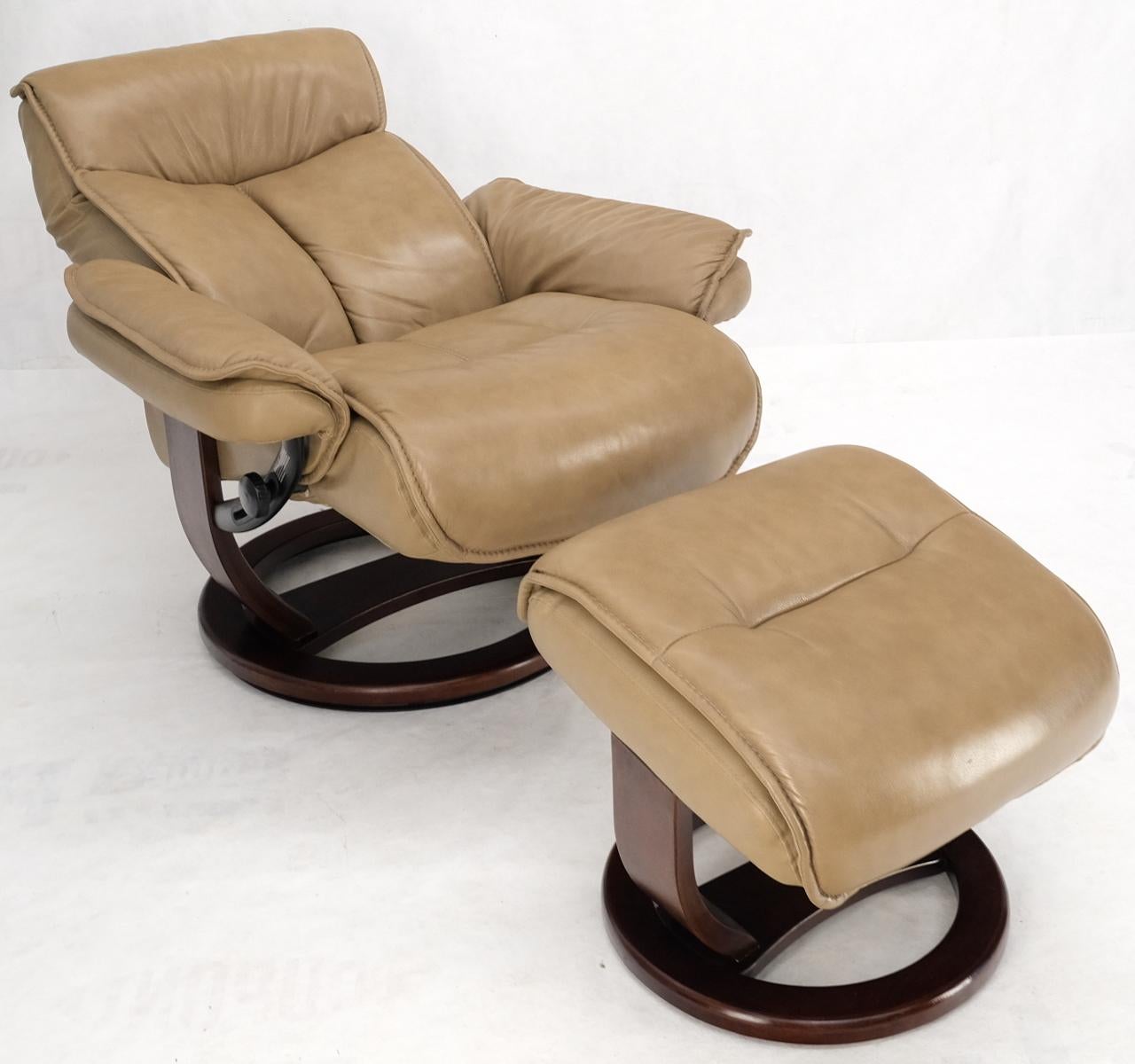 EstablishedLines Leather Reclining Chair & Ottoman by Thomasville