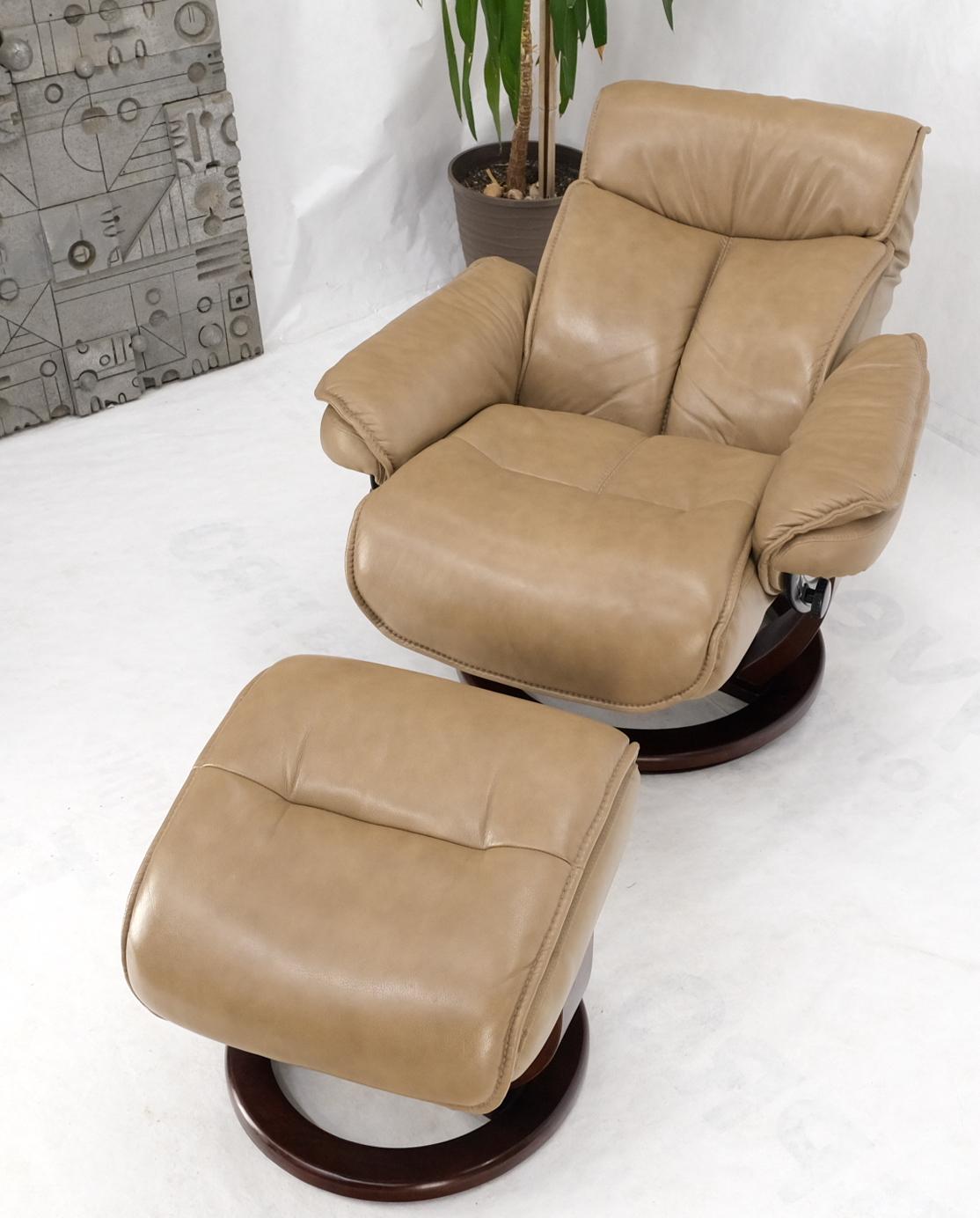 EstablishedLines Leather Reclining Chair & Ottoman by Thomasville