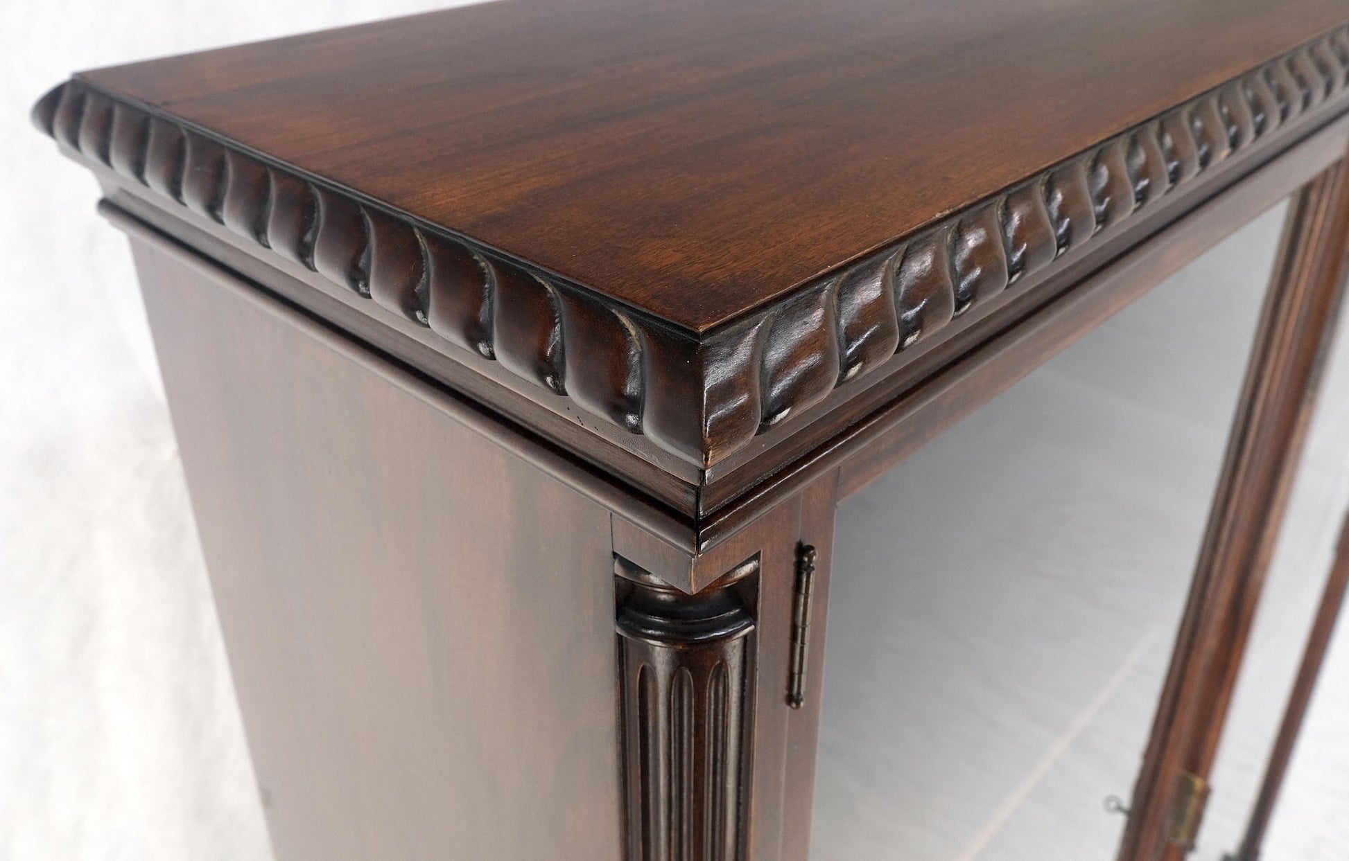 EstablishedLines Mahogany 2 Door Chippendale Style Carved Ball & Claw Feet Rope Edge Bookcase