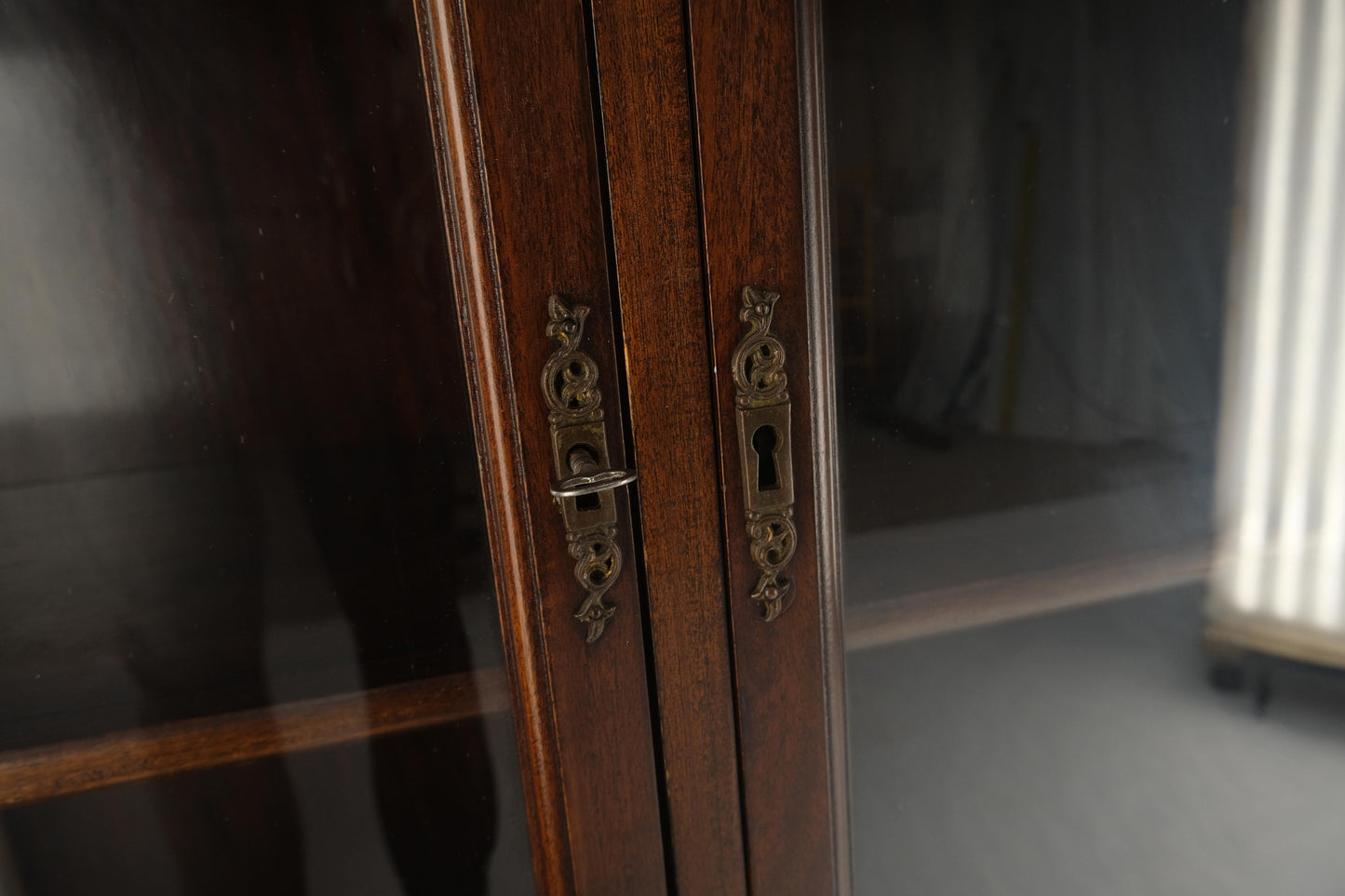 EstablishedLines Mahogany 2 Door Chippendale Style Carved Ball & Claw Feet Rope Edge Bookcase