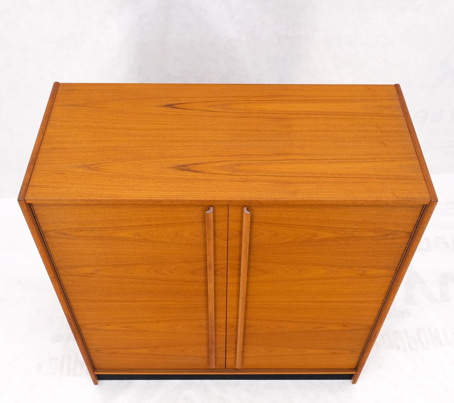 EstablishedLines Danish Mid-Century Modern Teak Side by Side Dresser Chest of Drawers Chifforobe