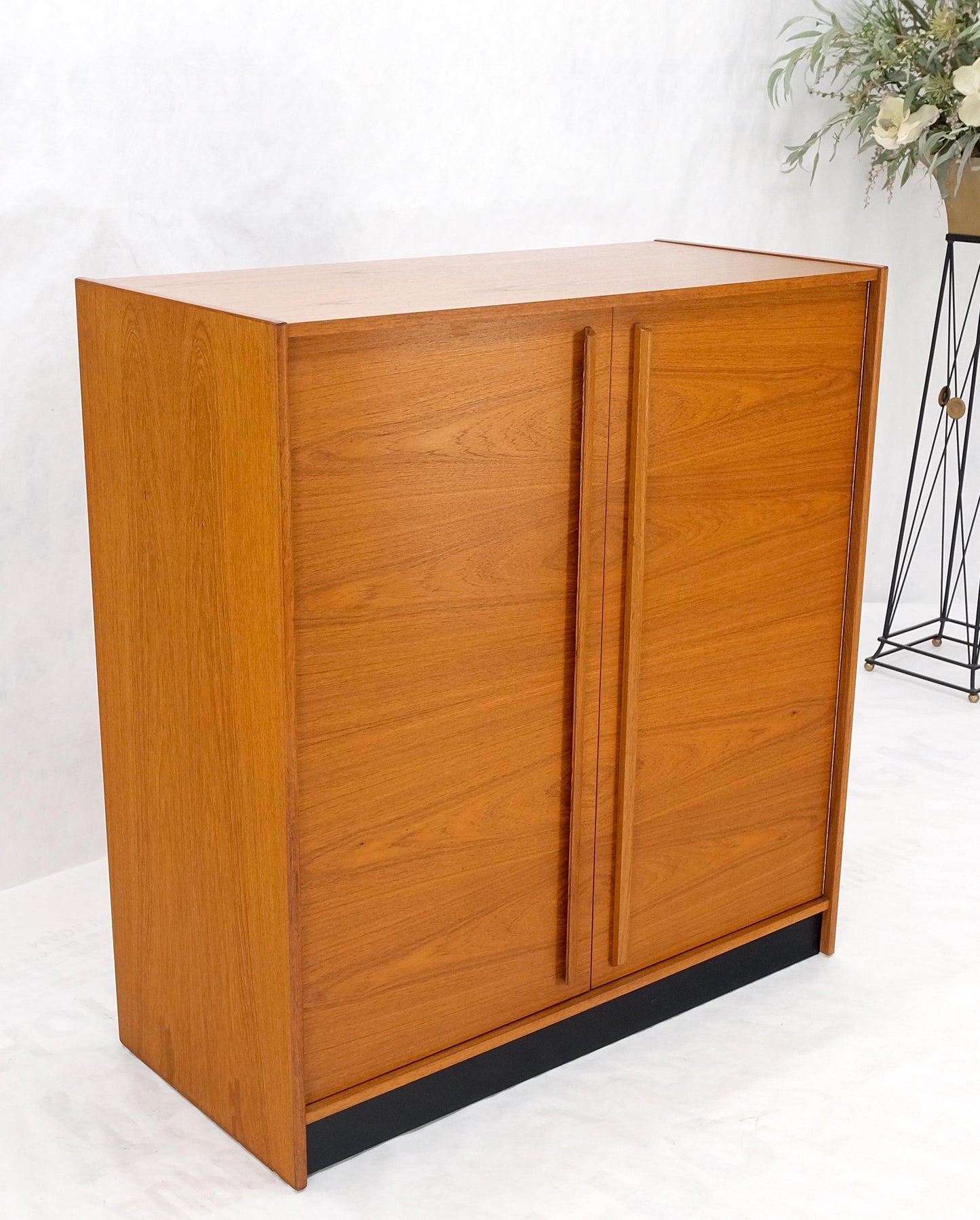 EstablishedLines Danish Mid-Century Modern Teak Side by Side Dresser Chest of Drawers Chifforobe