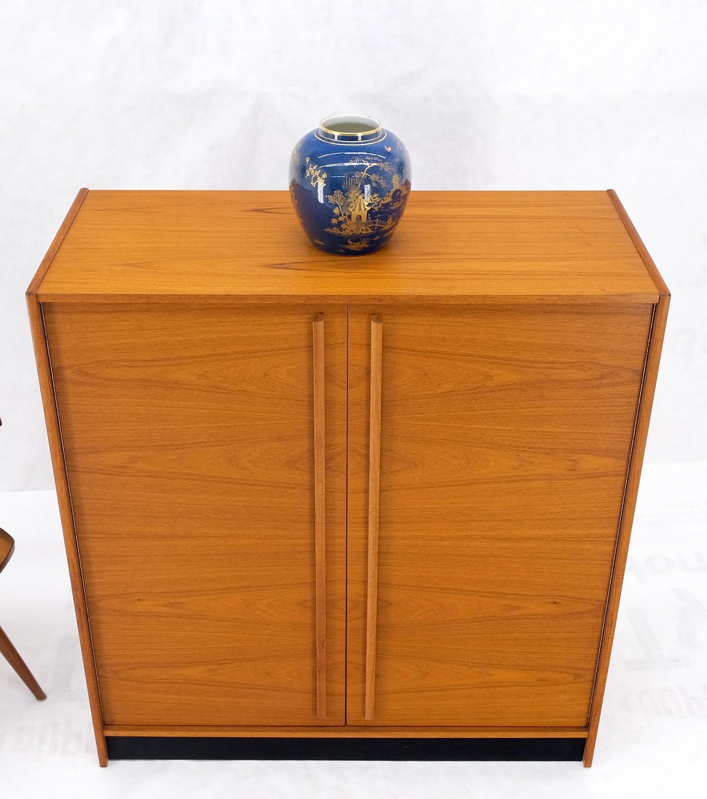 EstablishedLines Danish Mid-Century Modern Teak Side by Side Dresser Chest of Drawers Chifforobe