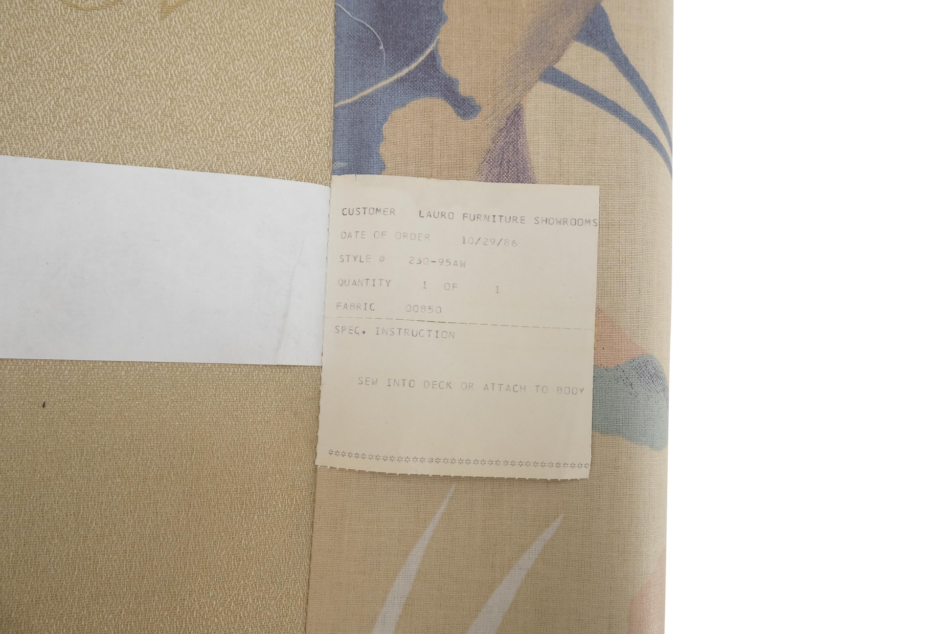 EstablishedLines Mid Century Three Seater Bamboo Frame Flowered Upholstery Sofa Couch