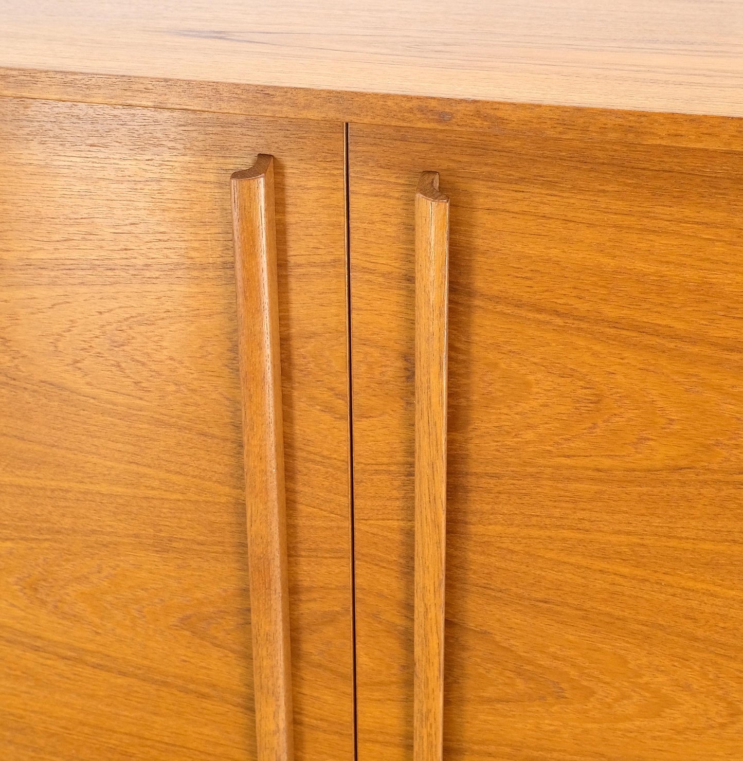 EstablishedLines Danish Mid-Century Modern Teak Side by Side Dresser Chest of Drawers Chifforobe