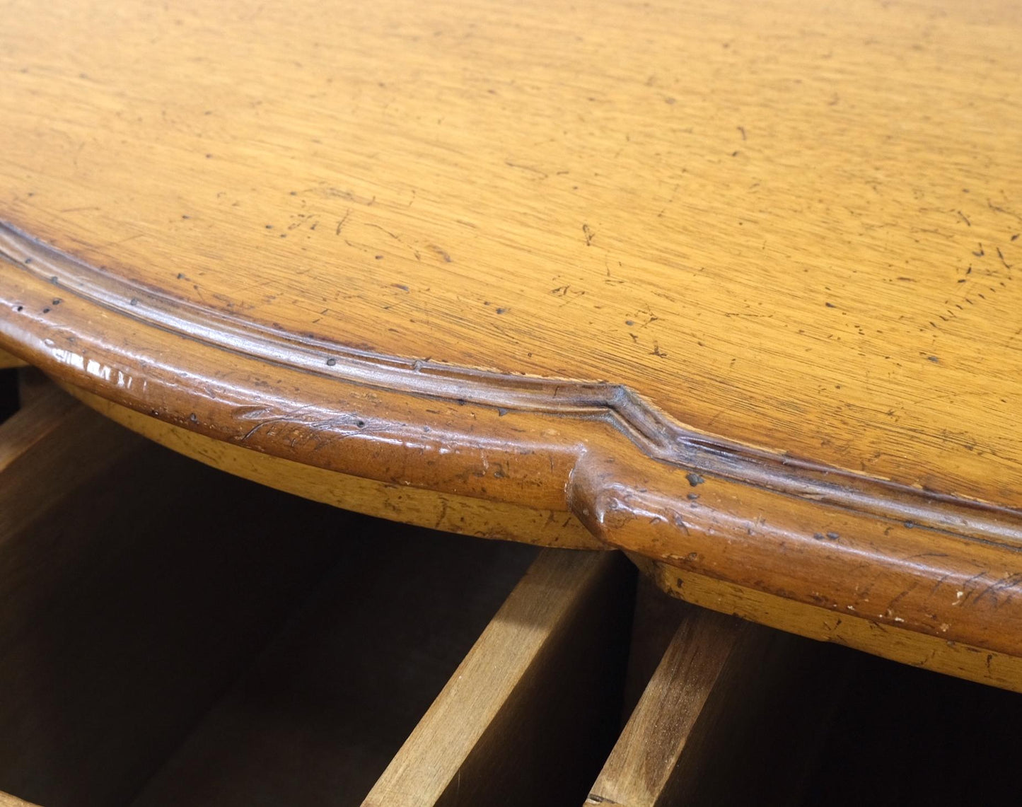 EstablishedLines Pair Country French Bombay Shape Three Drawers Dressers Commodes Chests 3 Drawer