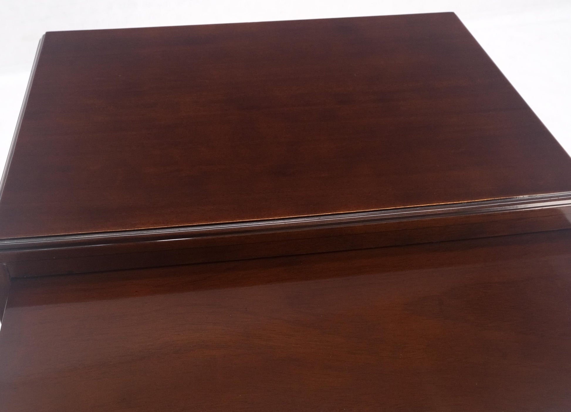 EstablishedLines Pull Out Tray 4 Drawers Flame Mahogany Brass Pull Compact Bachelor Chest Dresser