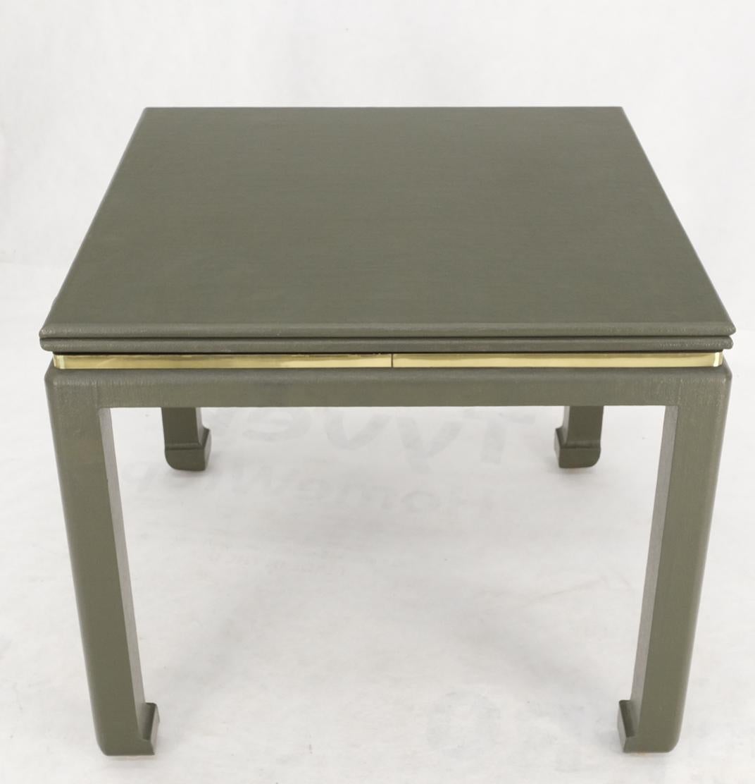 EstablishedLines Dark Olive Grass Cloth Textured Flip Top Game Convertible to Dining Table