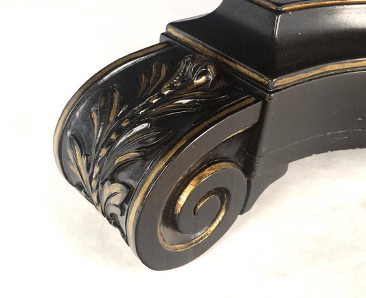 EstablishedLines Dark Flame Walnut Banded Double Tripod Pedestal Oval Dining Table 3 Leaves MINT!