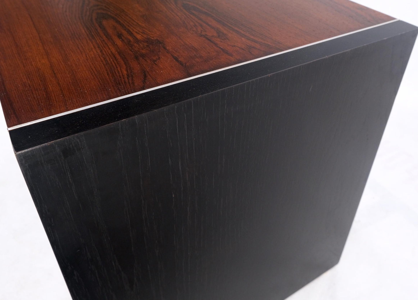 EstablishedLines Mid Century Modern Rosewood Two Drawers End Table NightStand by John Stuart MINT