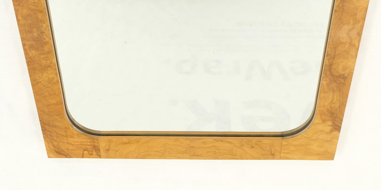 EstablishedLines Pair Burl Walnut Mid Century Modern Milo Baughman Rectangle Wall Mirrors MINT!