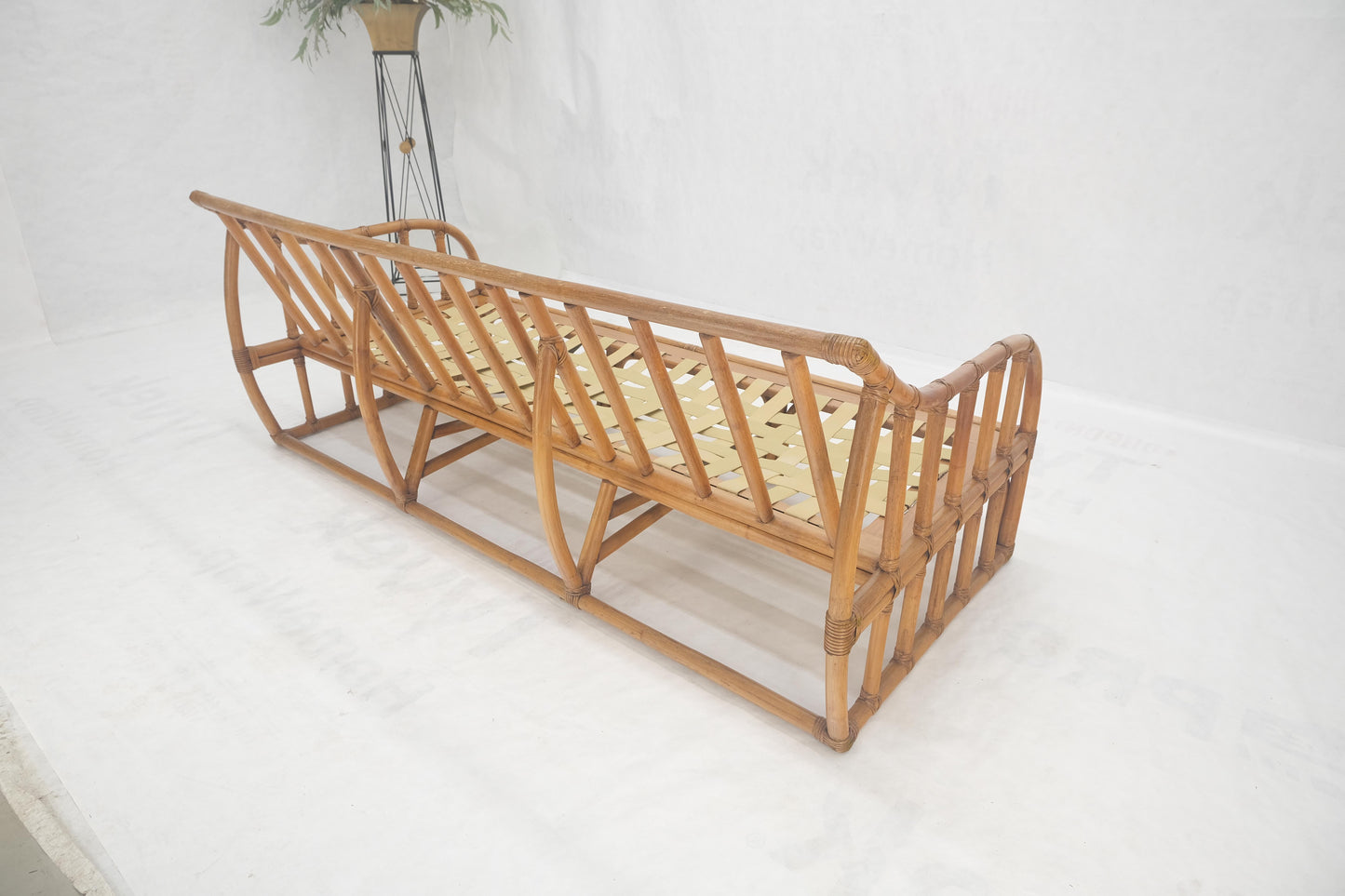 EstablishedLines Ficks Reed Rattan Bamboo Mid Century Modern Sofa Frame MINT!