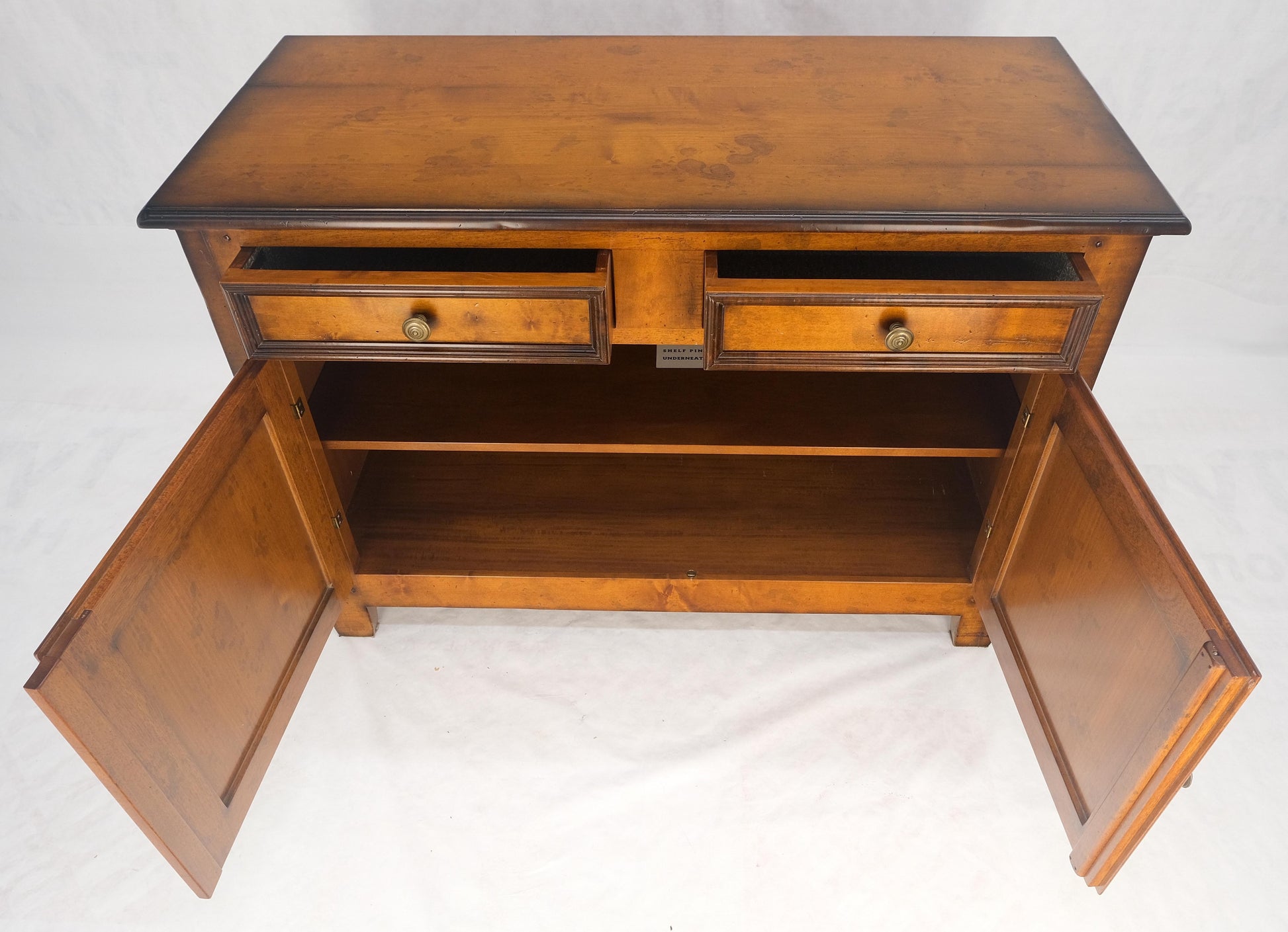 EstablishedLines Baker Two Door Drawers Large 26" Deep Sideboard Credenza Dresser Buffet MINT!
