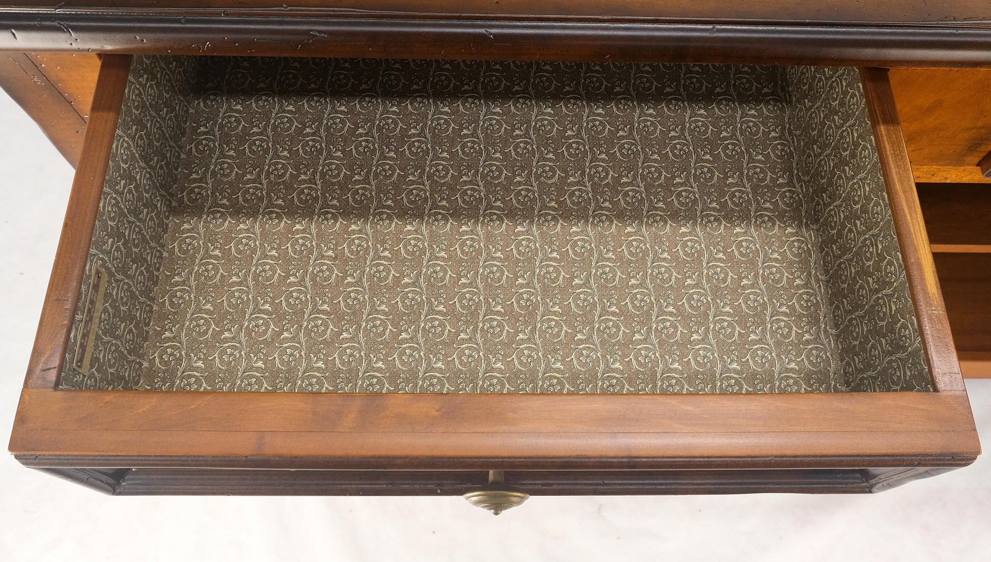 EstablishedLines Baker Two Door Drawers Large 26" Deep Sideboard Credenza Dresser Buffet MINT!