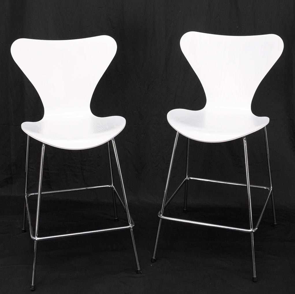 EstablishedLines Pair of Fritz Hansen Ant Seats High Bar Stools Chairs