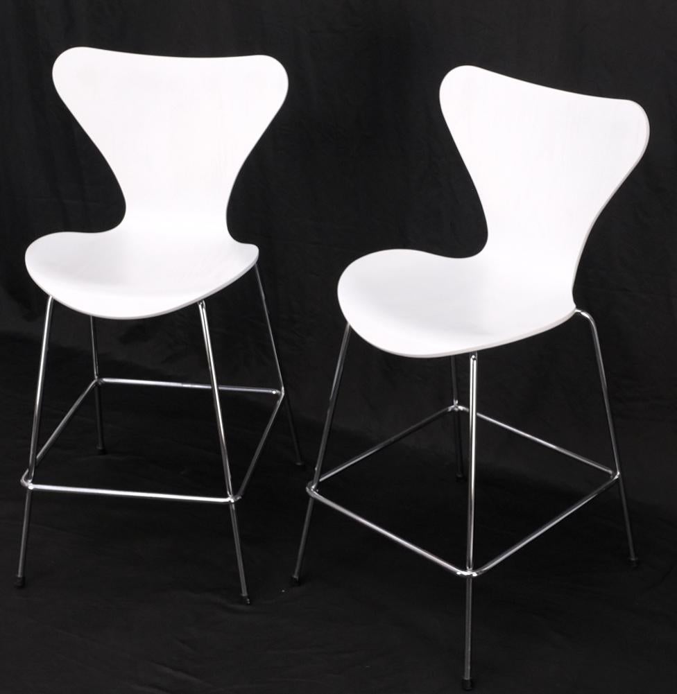 EstablishedLines Pair of Fritz Hansen Ant Seats High Bar Stools Chairs