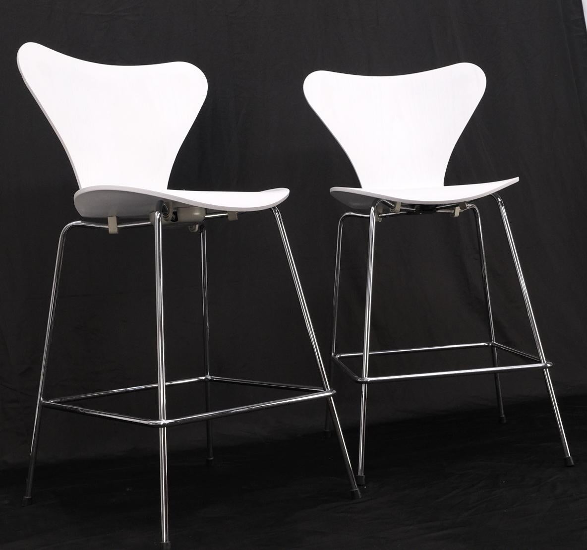 EstablishedLines Pair of Fritz Hansen Ant Seats High Bar Stools Chairs