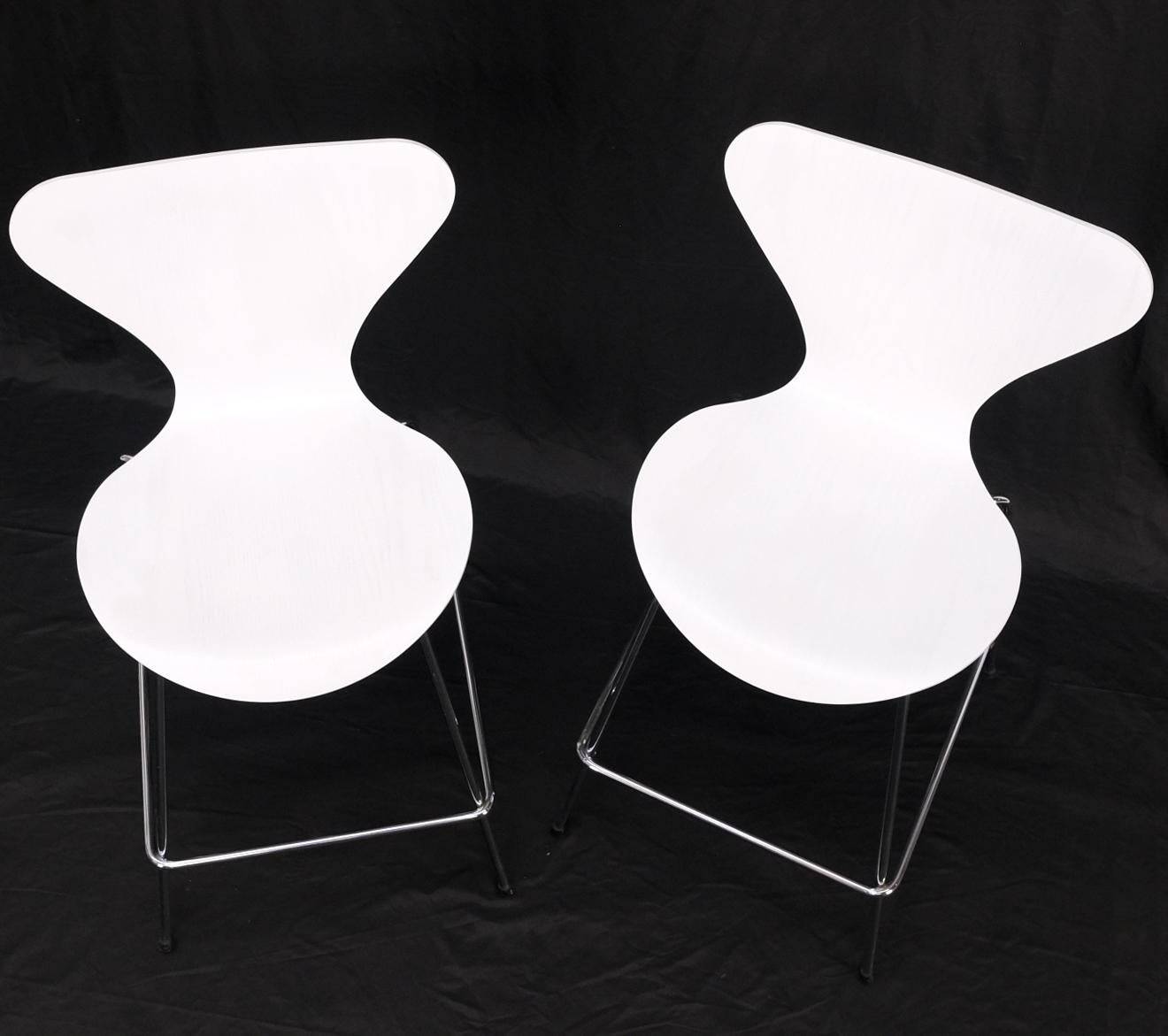 EstablishedLines Pair of Fritz Hansen Ant Seats High Bar Stools Chairs