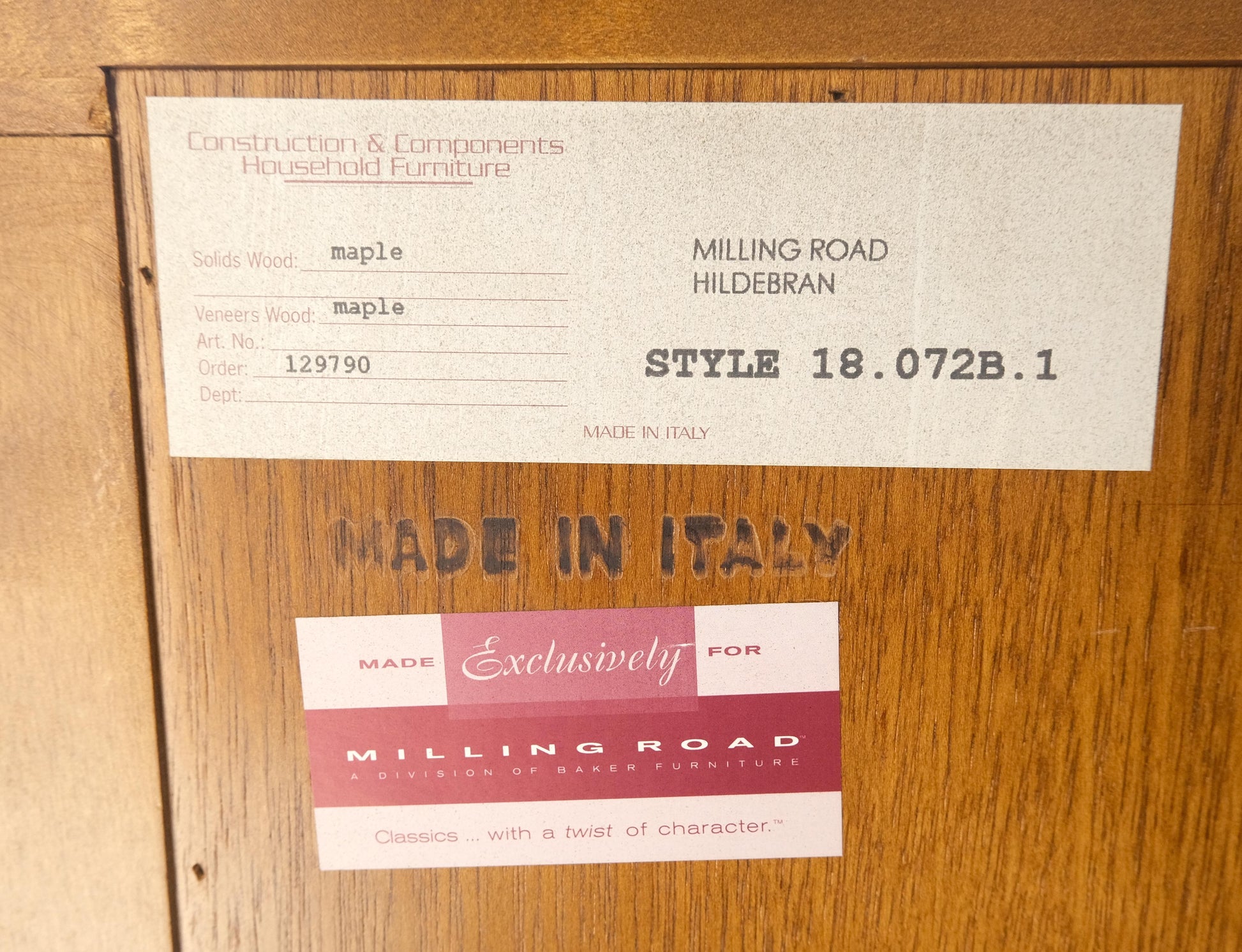 EstablishedLines Baker Two Door Drawers Large 26" Deep Sideboard Credenza Dresser Buffet MINT!